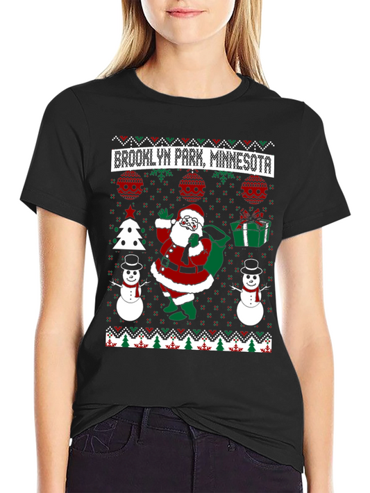 Brooklyn Park Minnesota Santa Christmas Tee