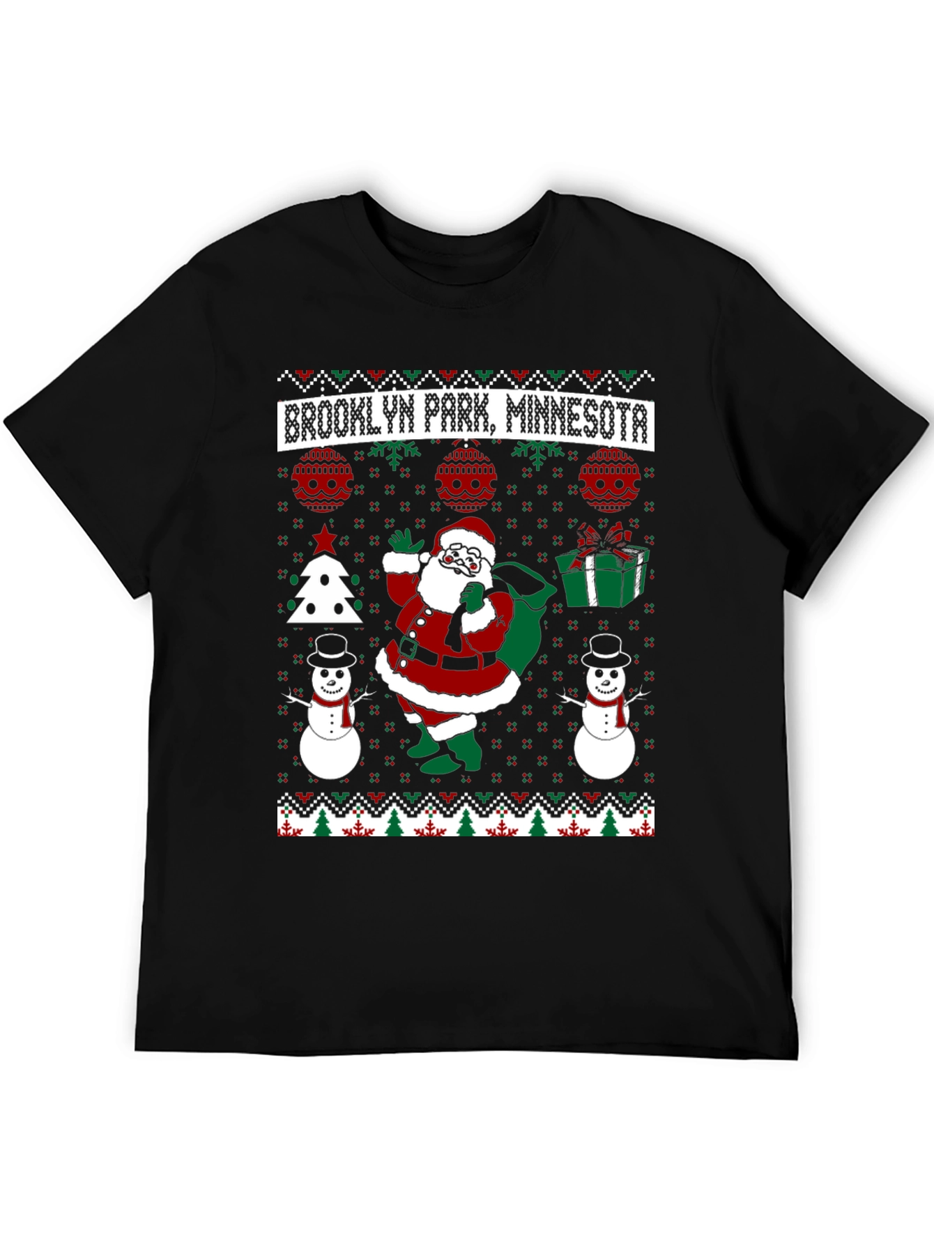 Brooklyn Park Minnesota Santa Christmas Tee