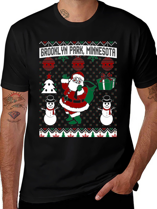 Brooklyn Park Minnesota Santa Christmas Tee