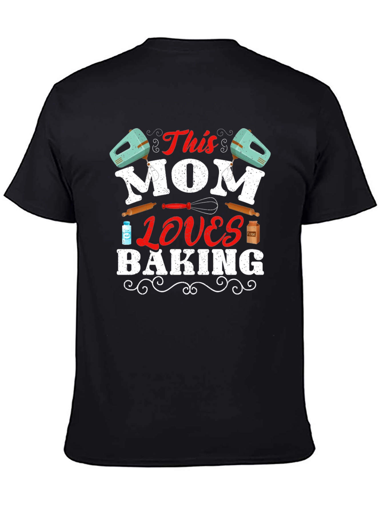 This Mom Loves Baking T-Shirt - Black