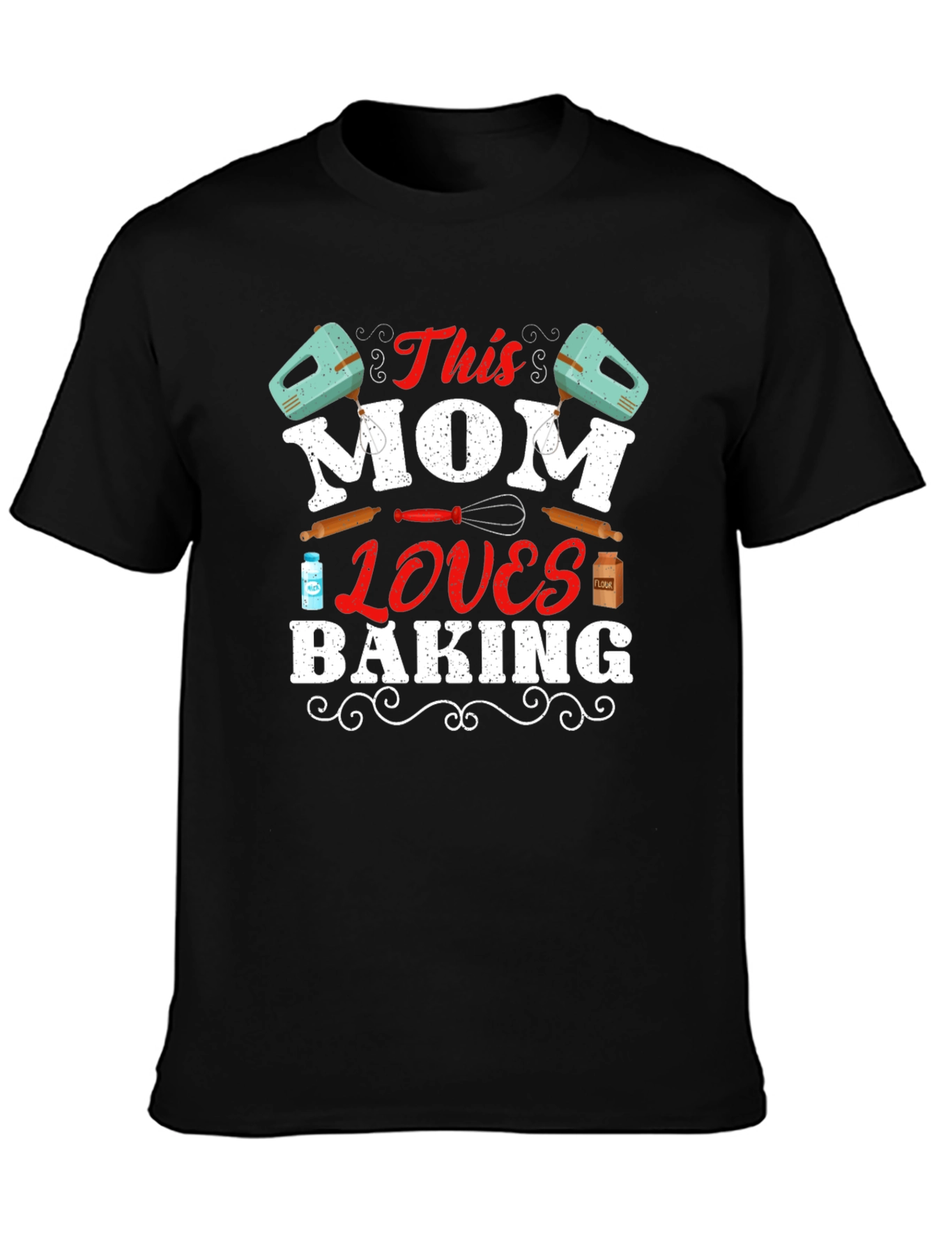 This Mom Loves Baking T-Shirt - Black