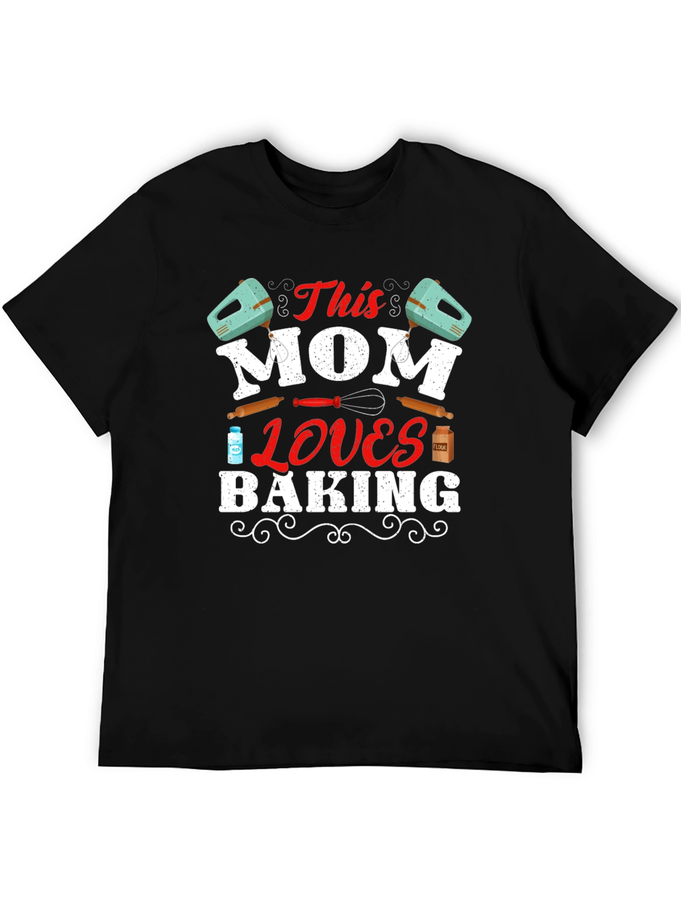 This Mom Loves Baking T-Shirt - Black