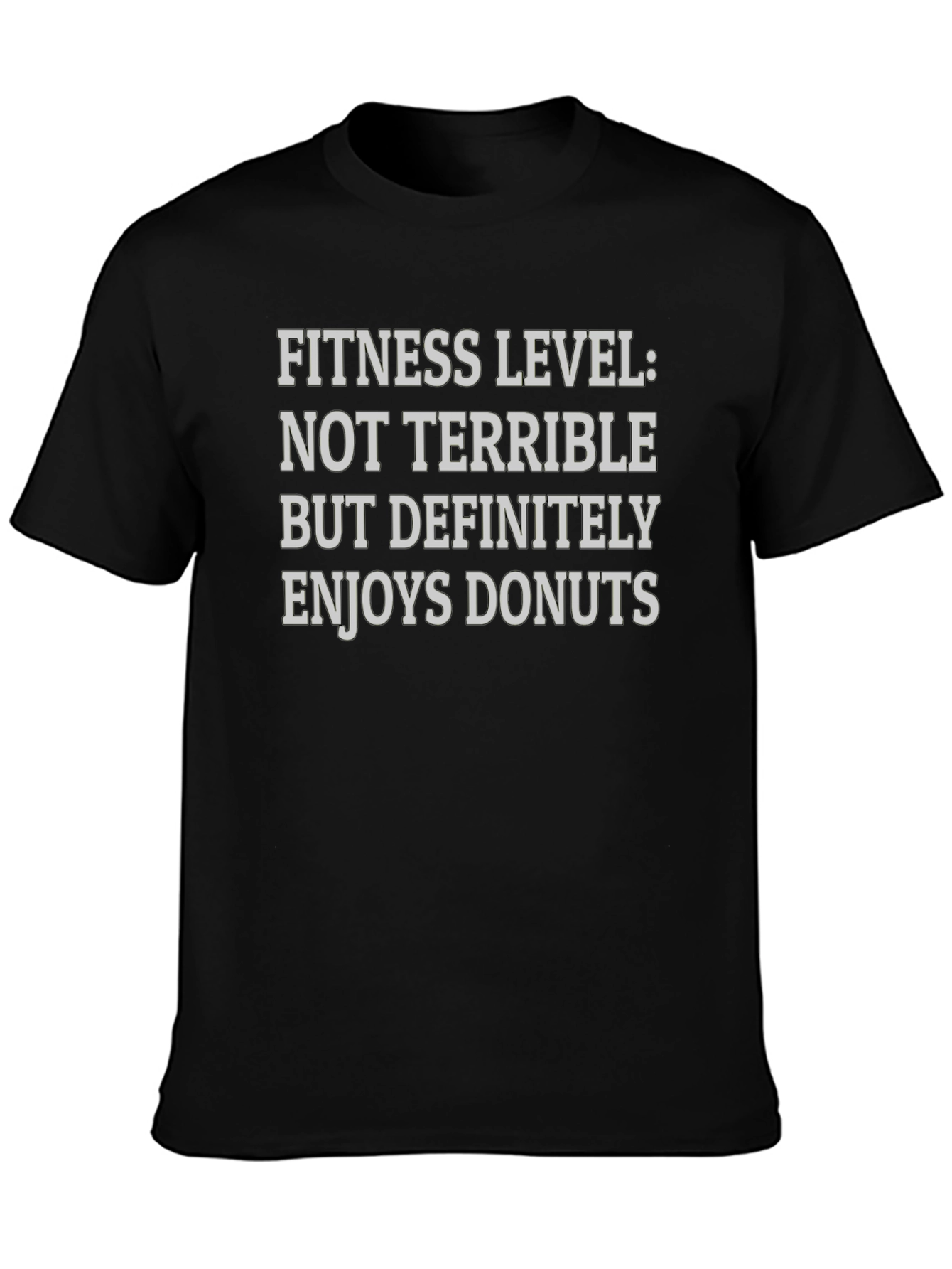 Funny Fitness Level Donuts Graphic T-Shirt