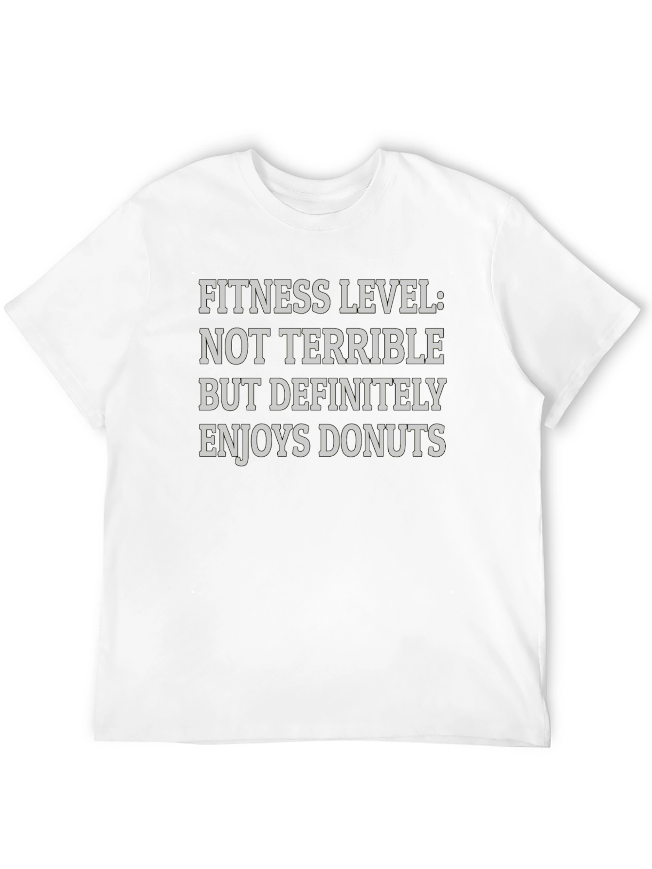 Funny Fitness Level Donuts Graphic T-Shirt