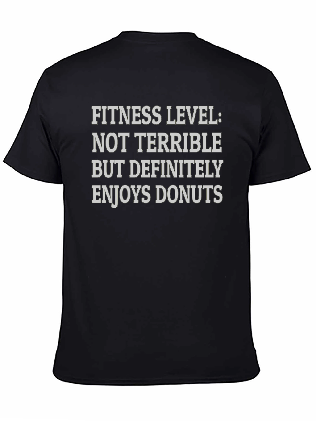 Funny Fitness Level Donuts Graphic T-Shirt