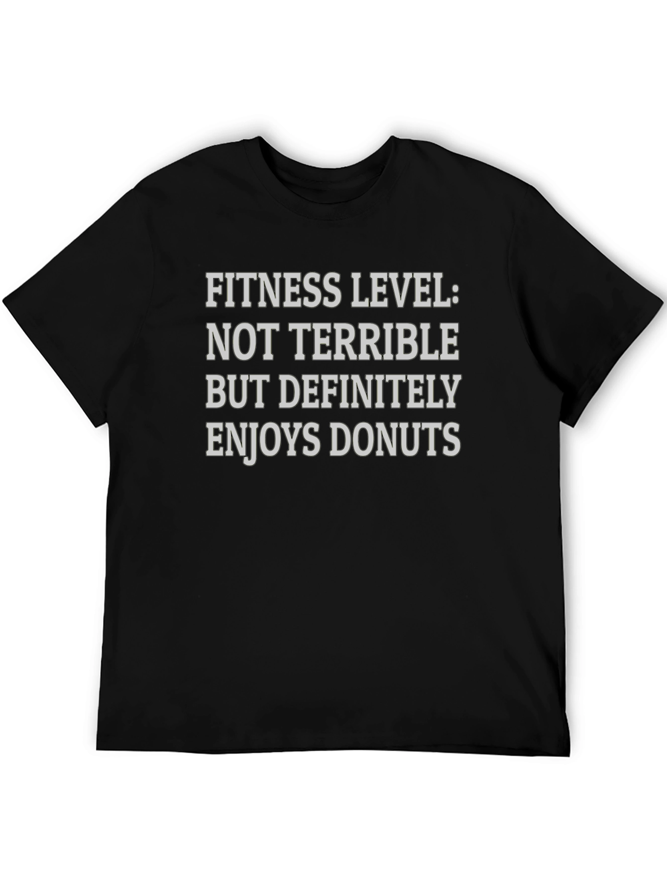 Funny Fitness Level Donuts Graphic T-Shirt