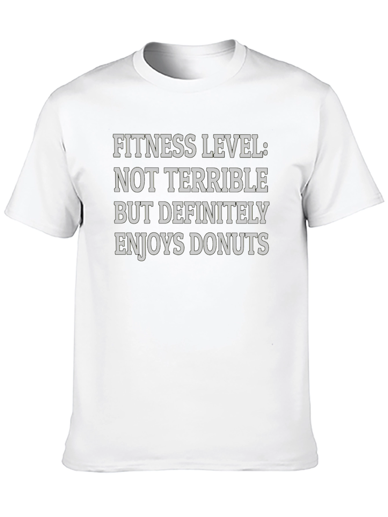 Funny Fitness Level Donuts Graphic T-Shirt