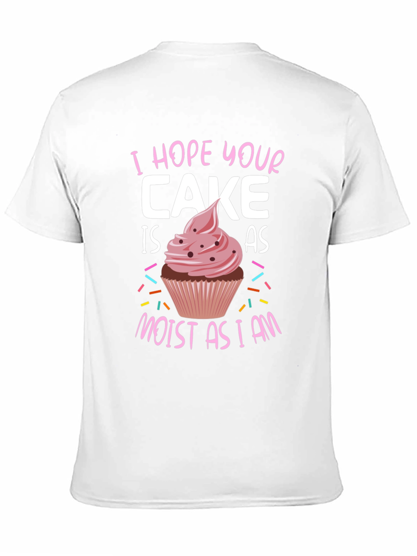 Humorous Moist Cake Graphic Tee - Unisex