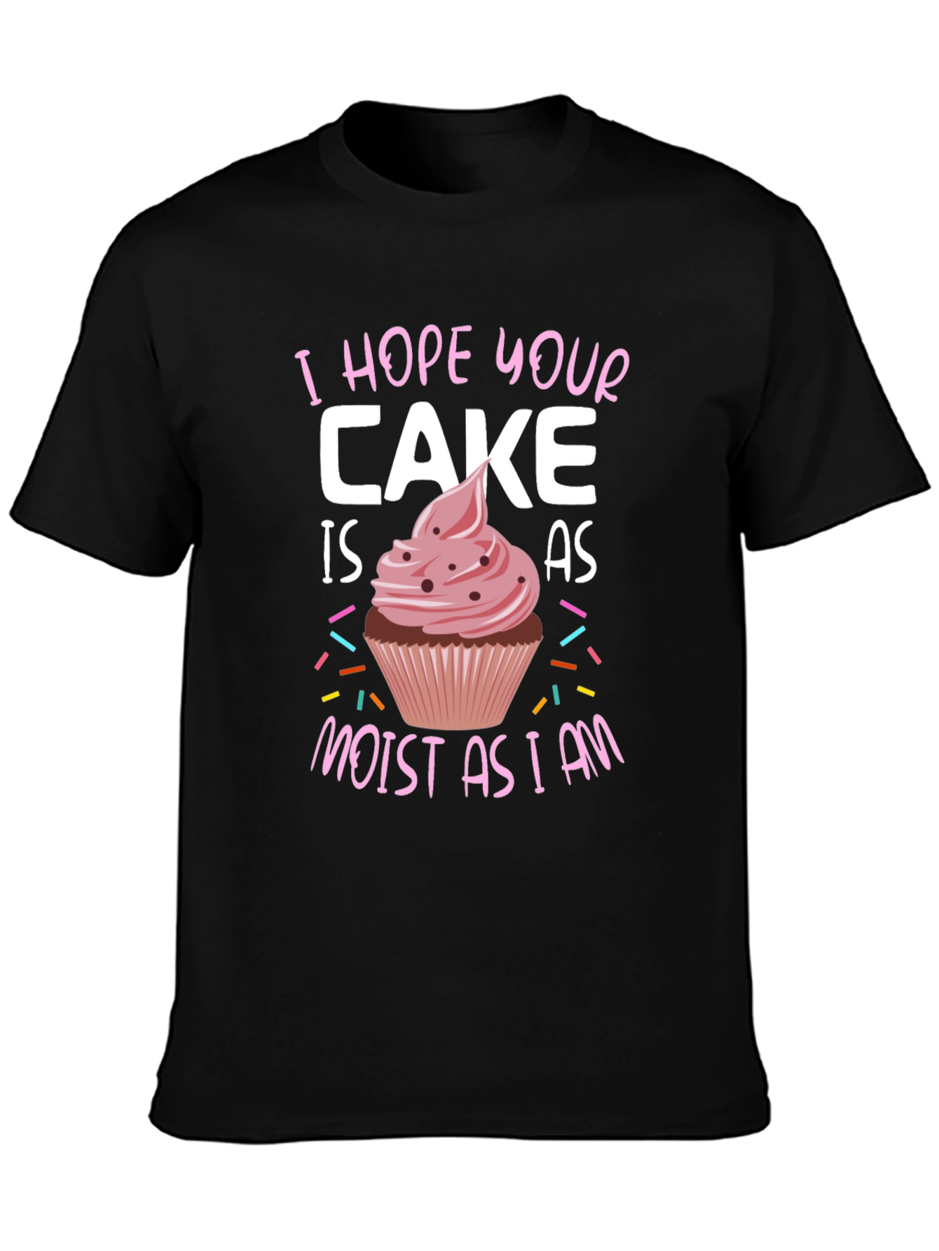 Humorous Moist Cake Graphic Tee - Unisex