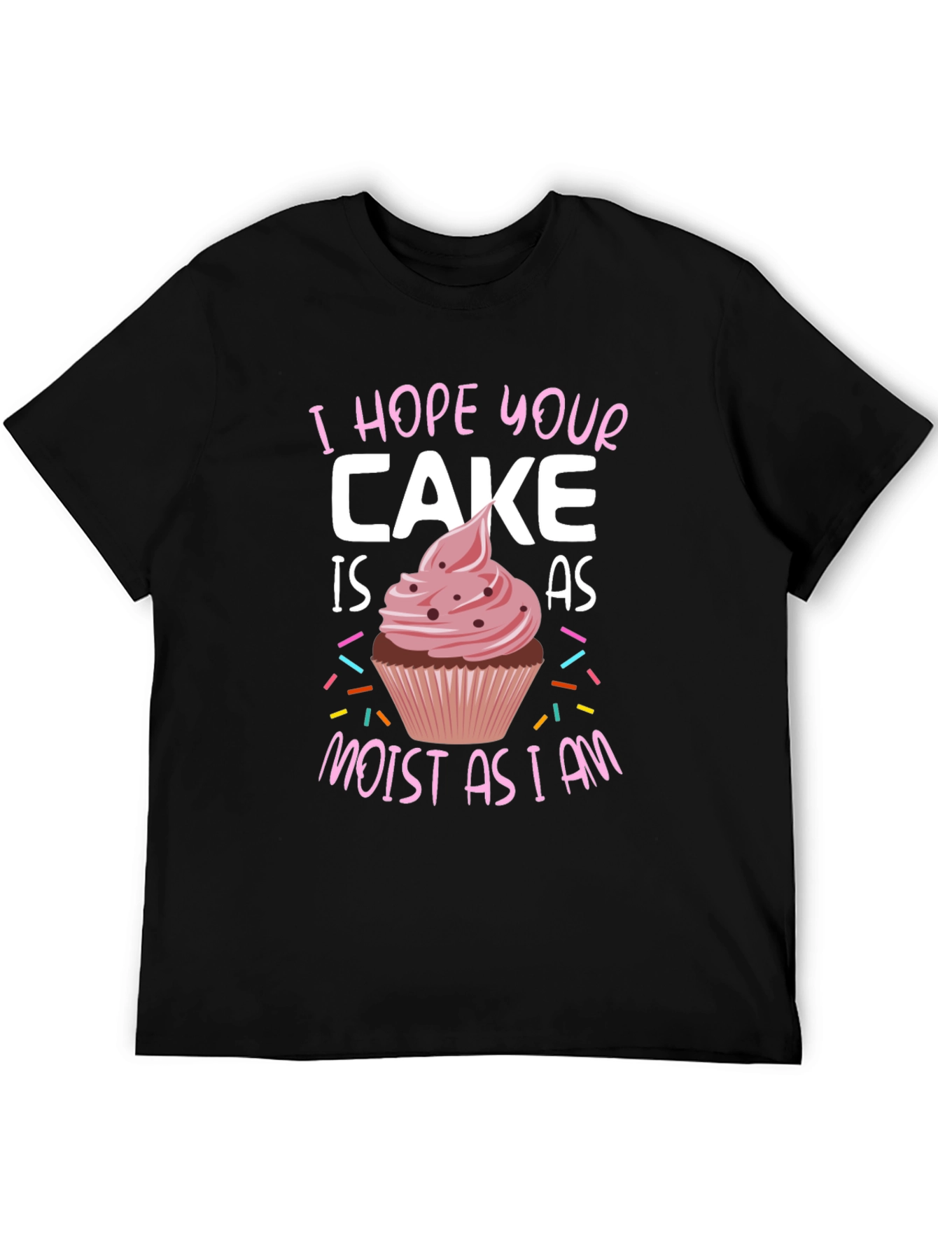 Humorous Moist Cake Graphic Tee - Unisex