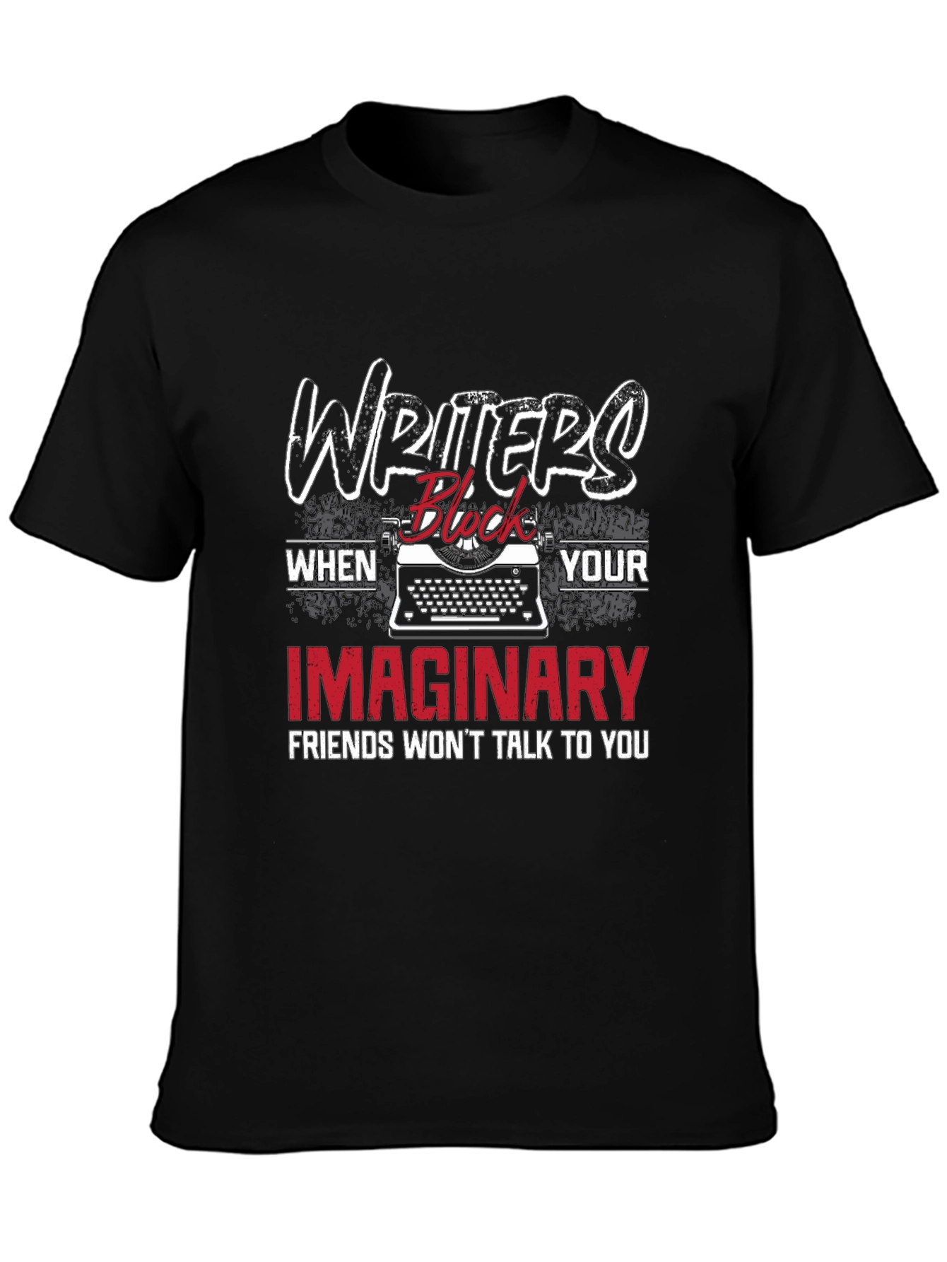 Writers Block T-Shirt - Funny Imaginary Friends Tee