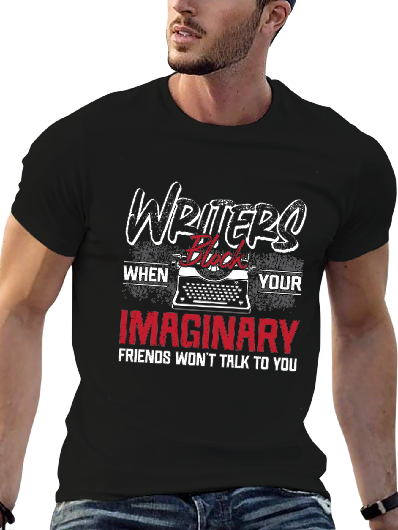 Writers Block T-Shirt - Funny Imaginary Friends Tee