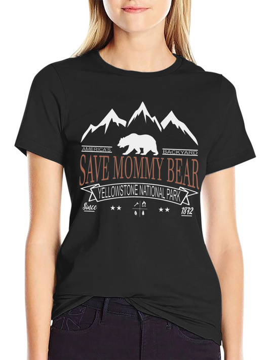 Save Mommy Bear Tee: Yellowstone National Park T-Shirt