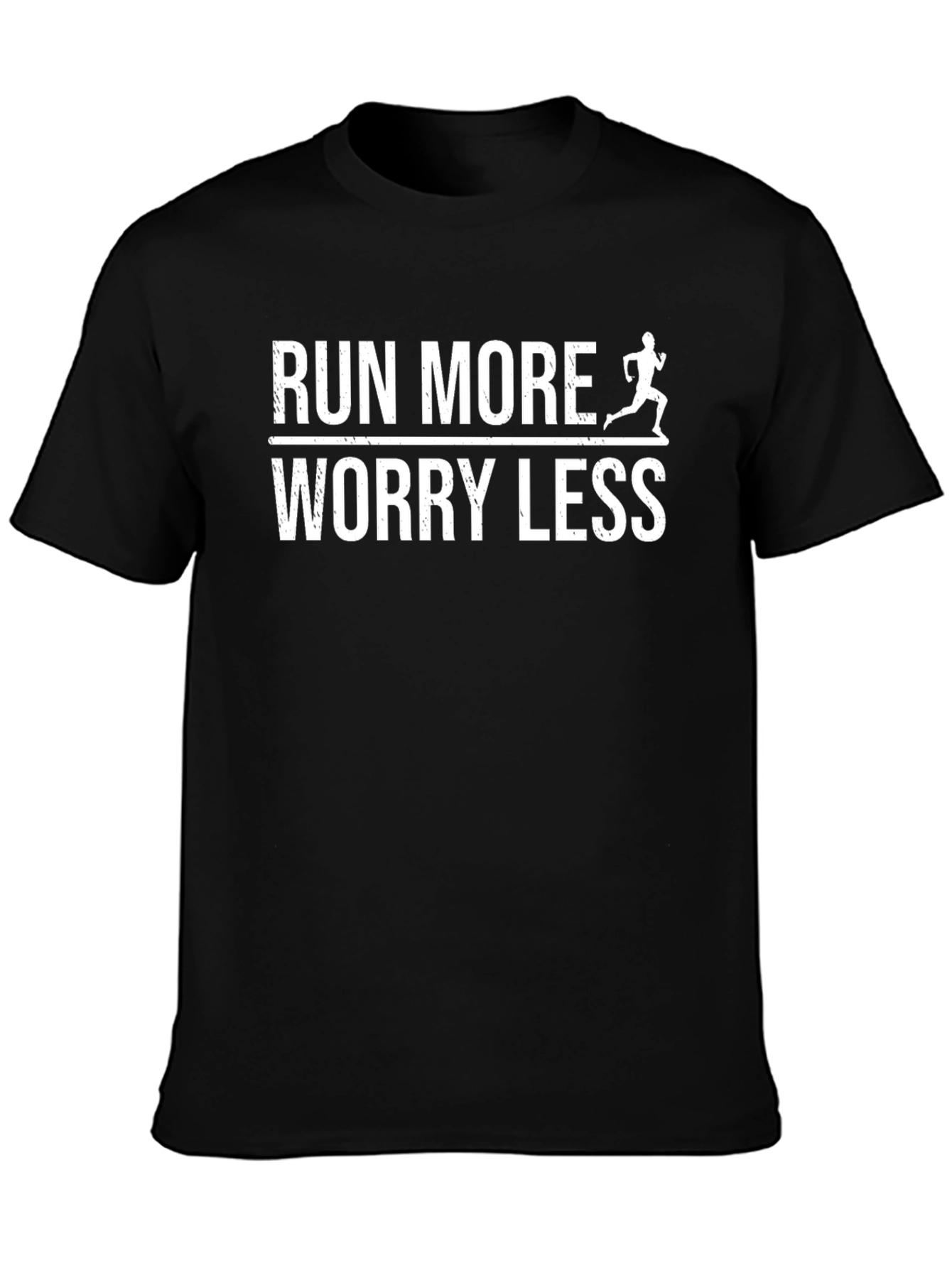 Run More Worry Less Graphic Tee