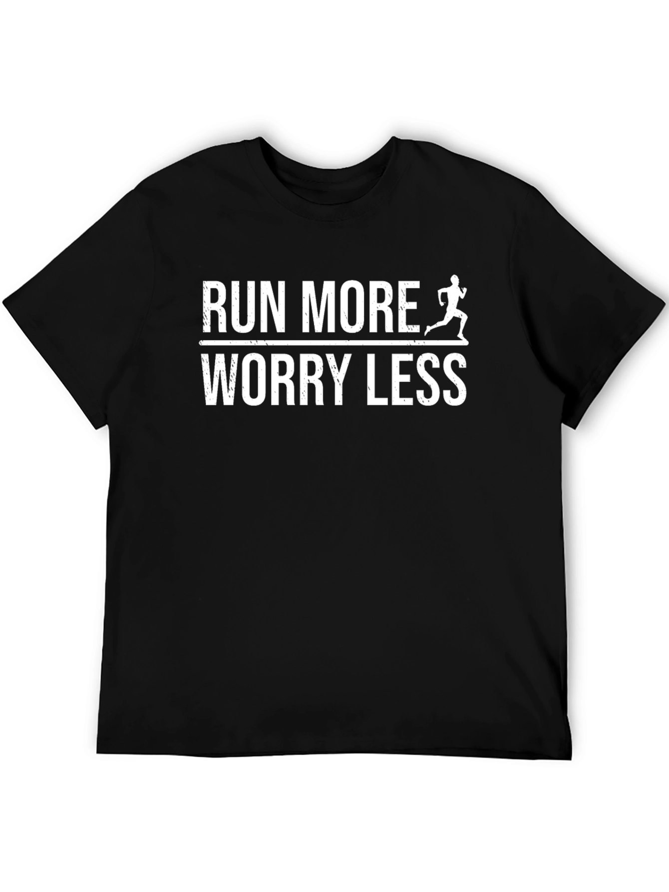 Run More Worry Less Graphic Tee