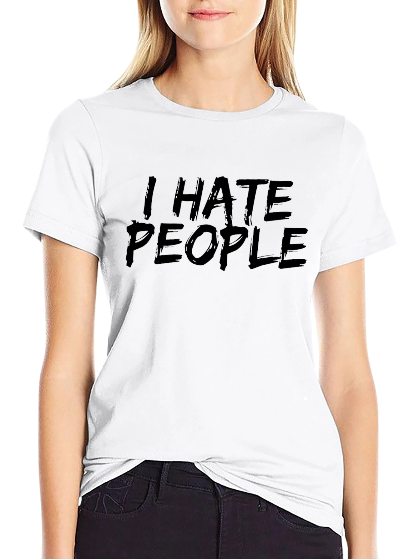 I Hate People Graphic Tee - Unisex Black T-Shirt