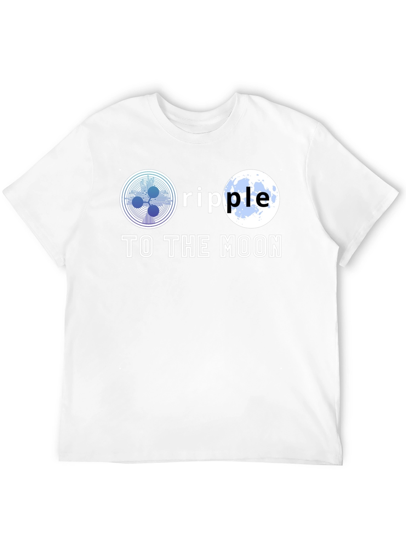 Ripple To The Moon Black T-Shirt Cryptocurrency HODL