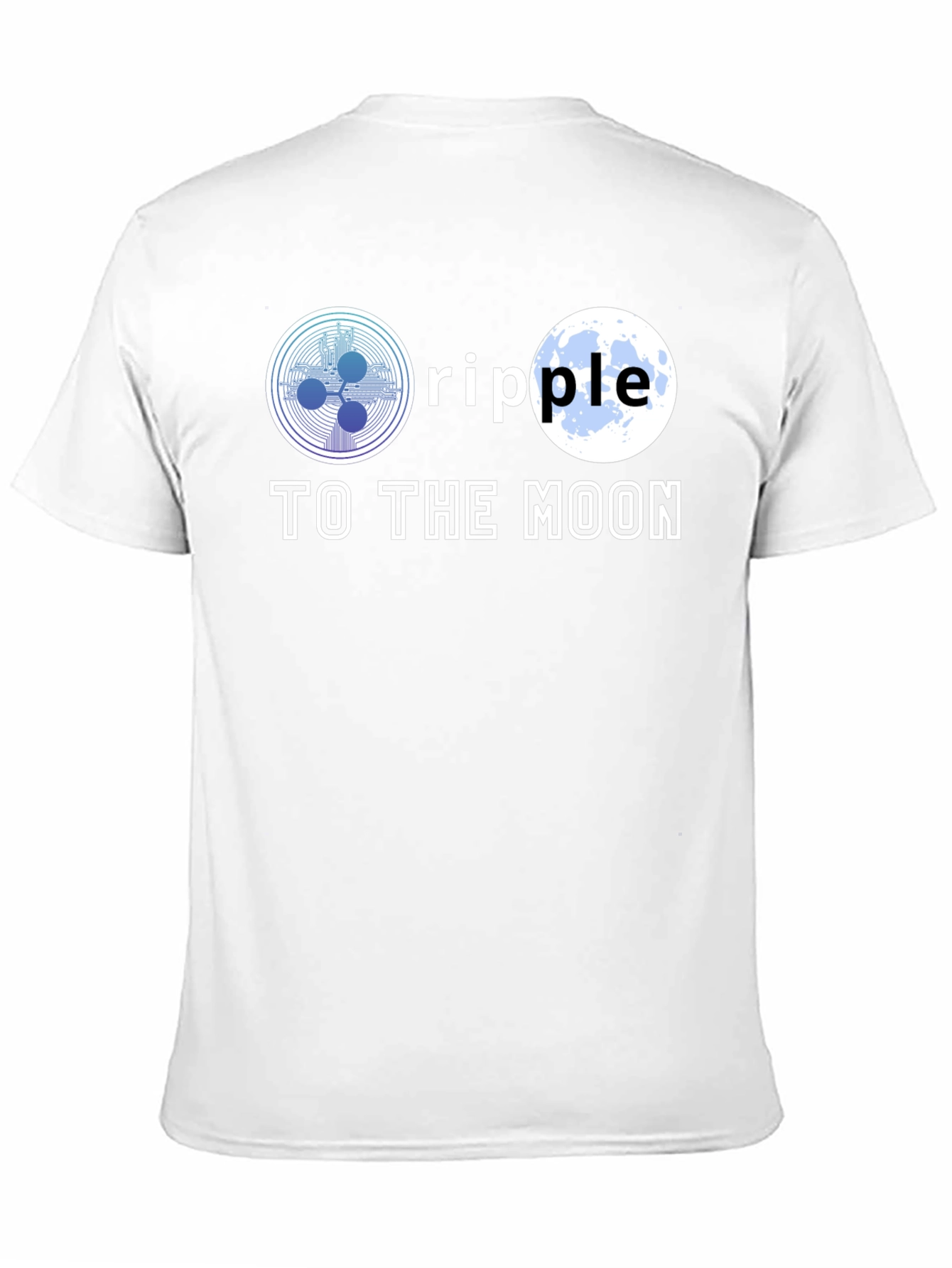 Ripple To The Moon Black T-Shirt Cryptocurrency HODL