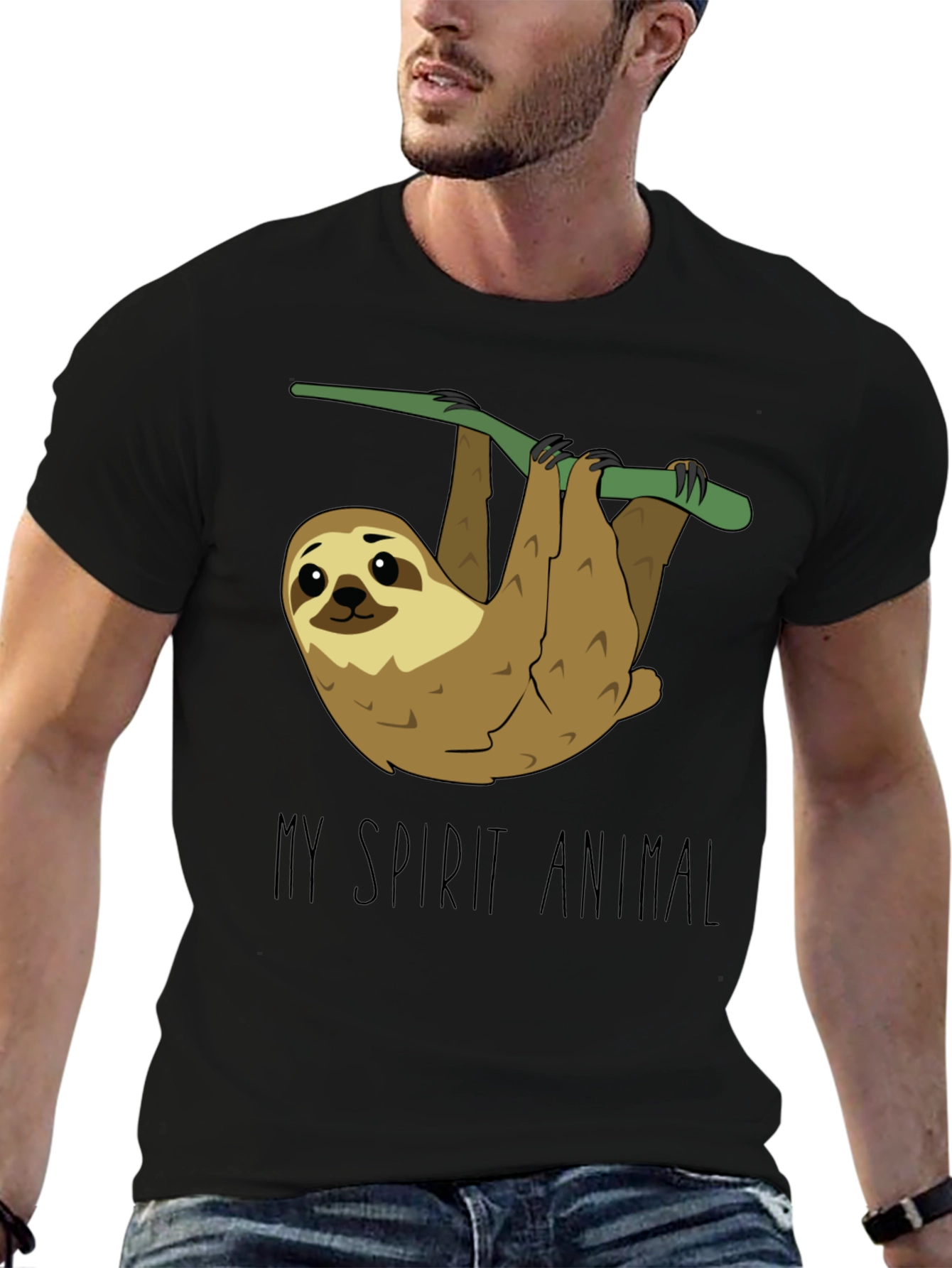 Sloth Spirit Animal Graphic T-Shirt