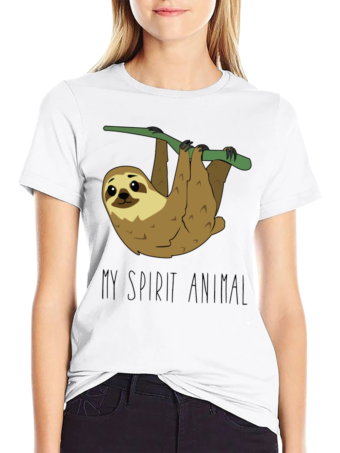 Sloth Spirit Animal Graphic T-Shirt