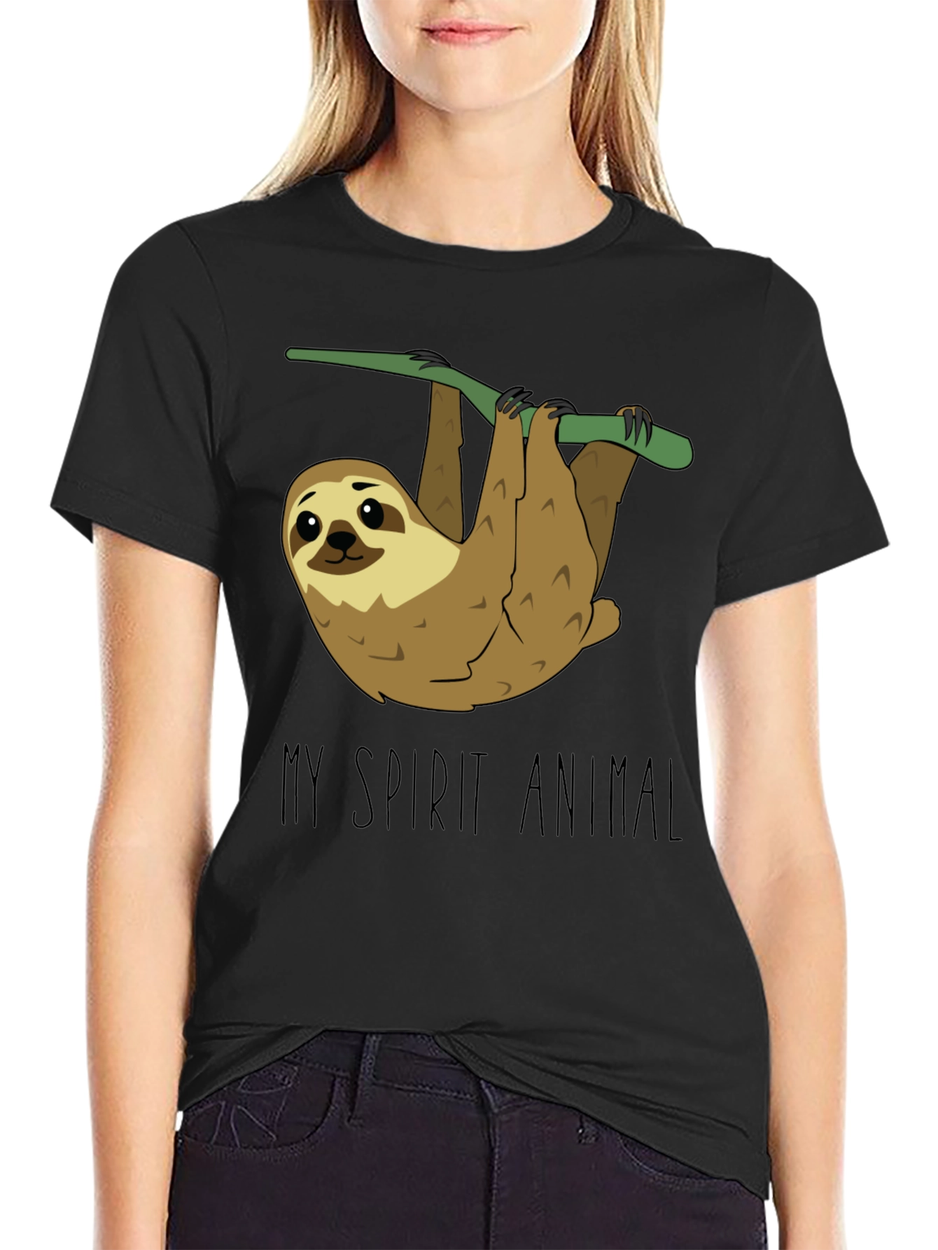 Sloth Spirit Animal Graphic T-Shirt
