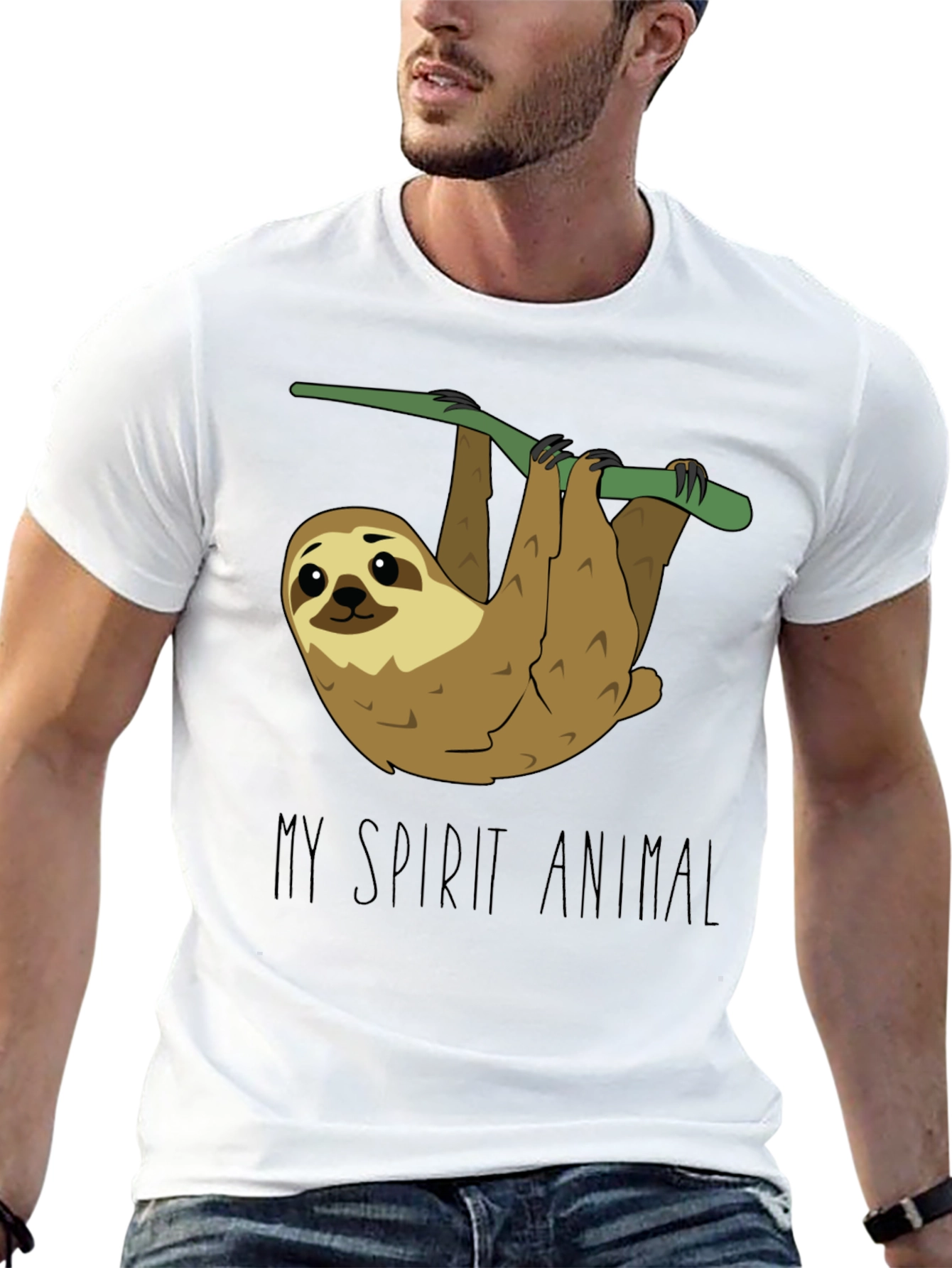 Sloth Spirit Animal Graphic T-Shirt