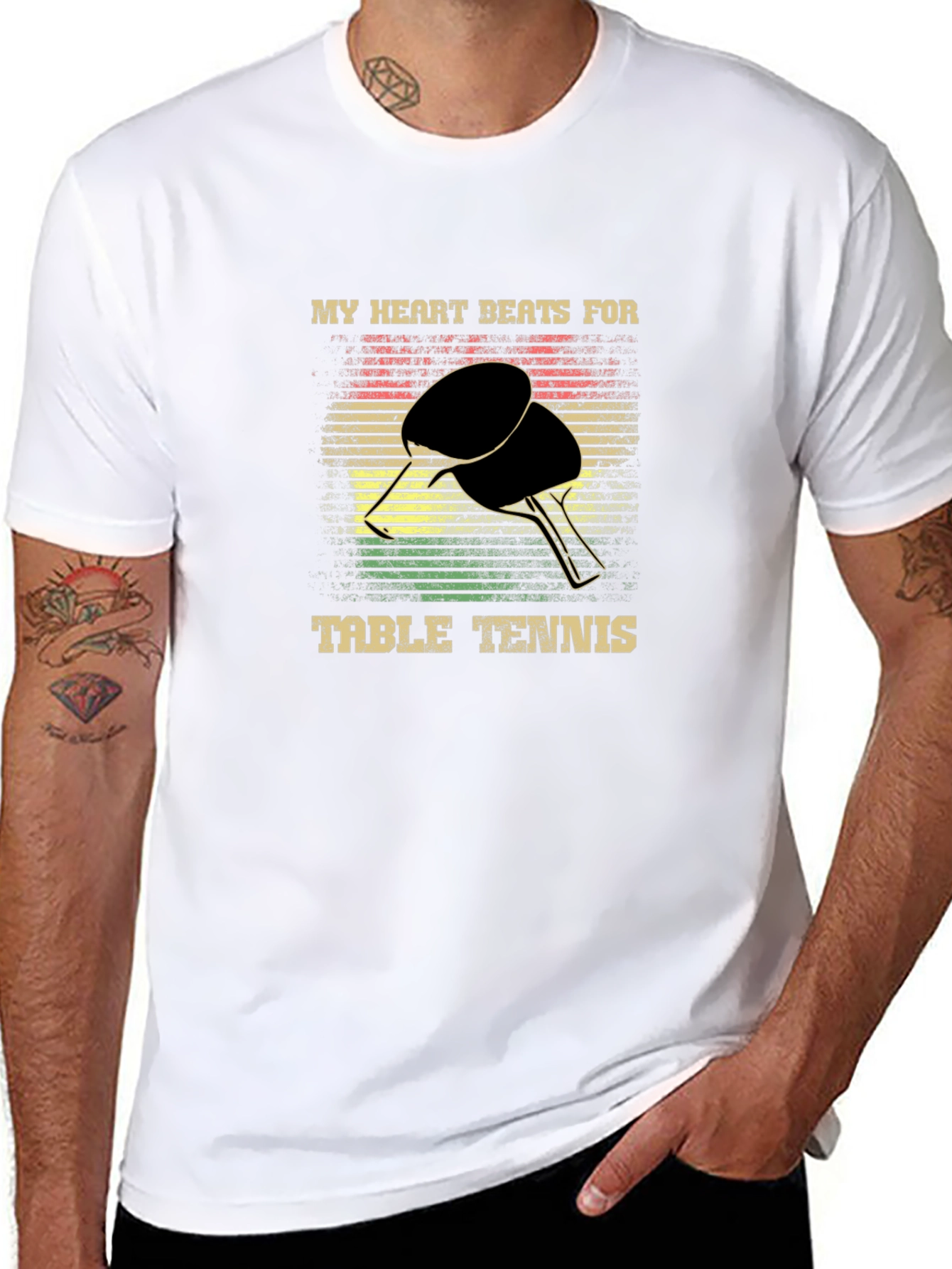 Table Tennis Heartbeat Graphic Tee