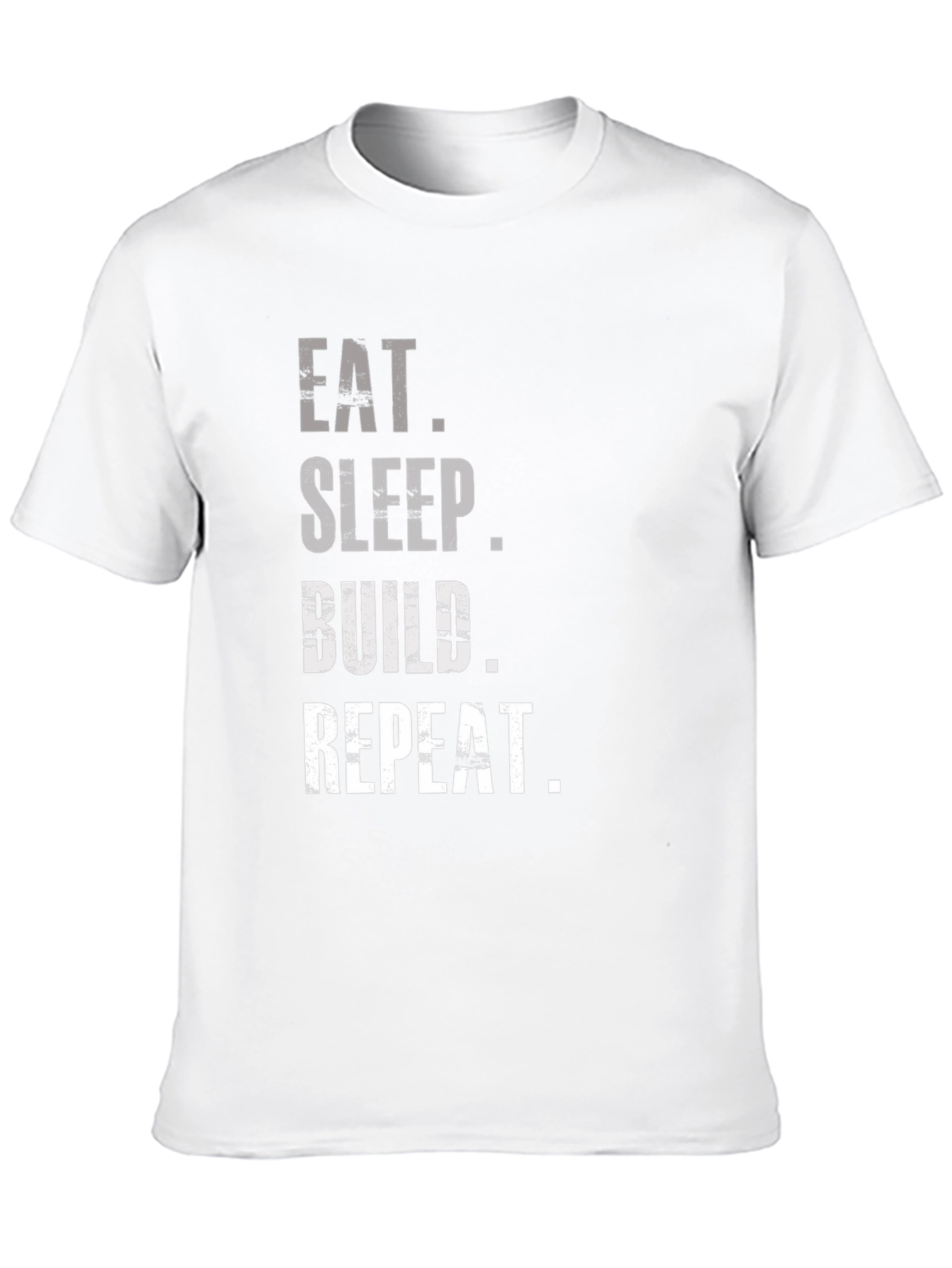 Eat Sleep Build Repeat T-Shirt - Black Graphic Tee