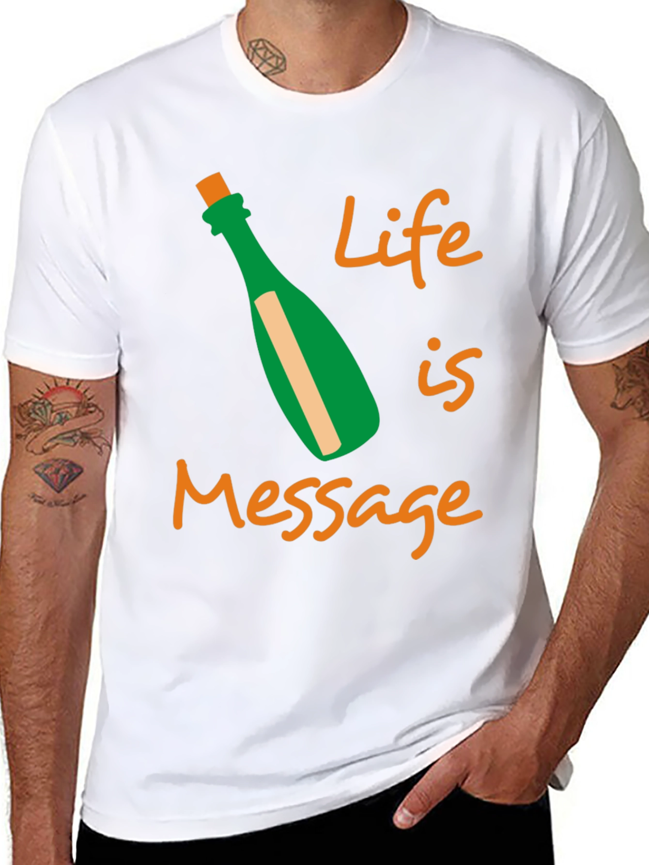 Life Message T-Shirt Fun Graphic Tee