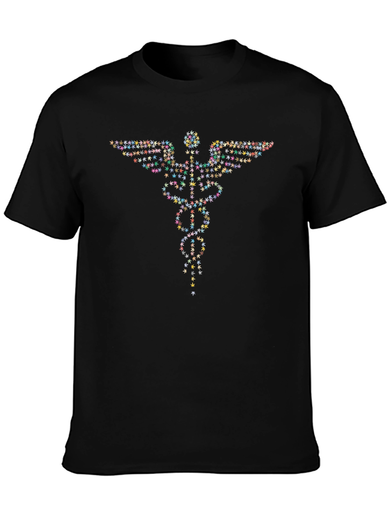 Marijuana Caduceus Graphic T-Shirt