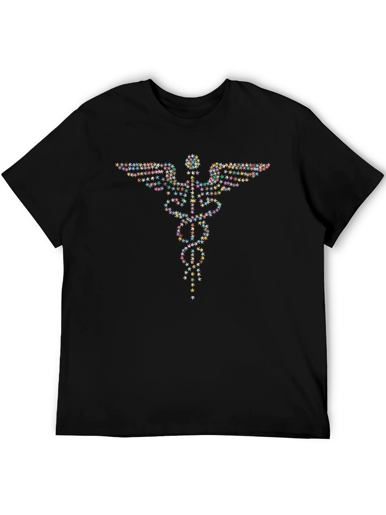 Marijuana Caduceus Graphic T-Shirt