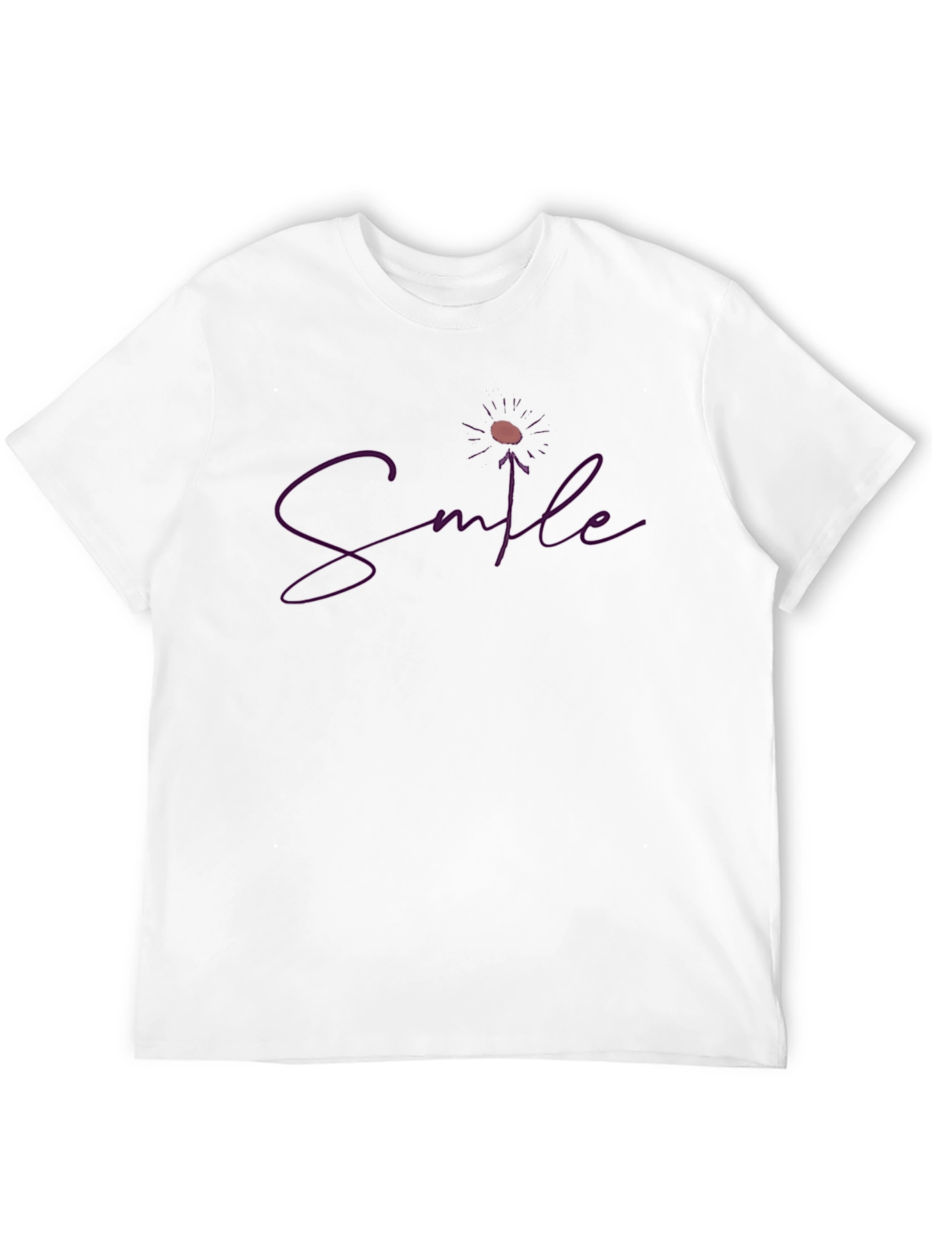 Smile Graphic Tee - Soft Cotton Blend Casual Wear