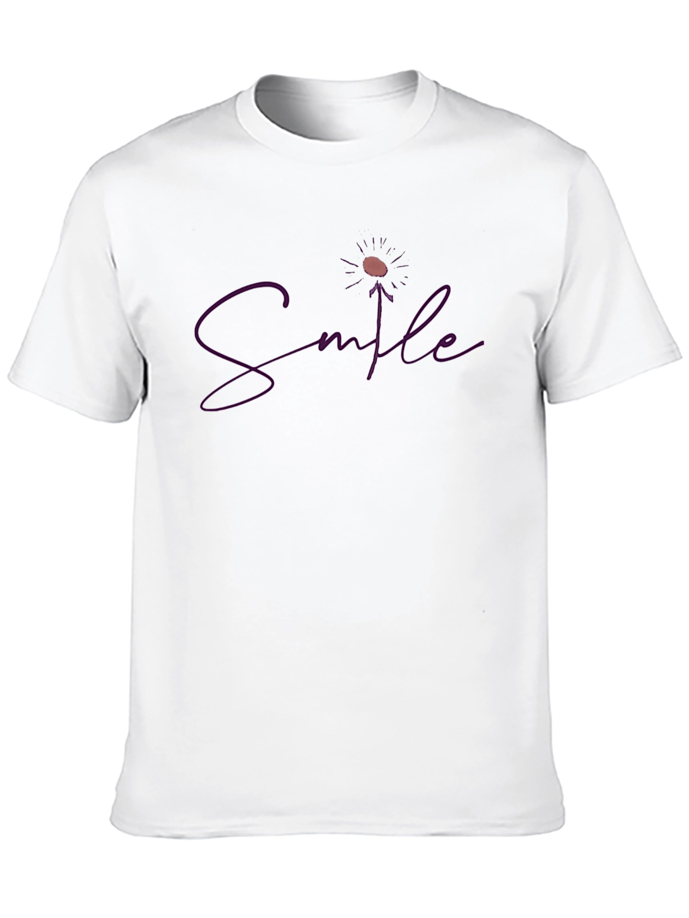 Smile Graphic Tee - Soft Cotton Blend Casual Wear