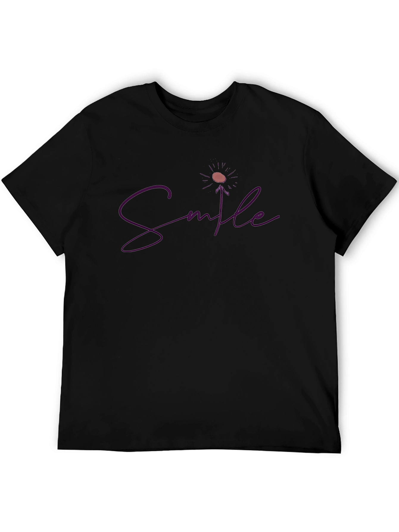Smile Graphic Tee - Soft Cotton Blend Casual Wear