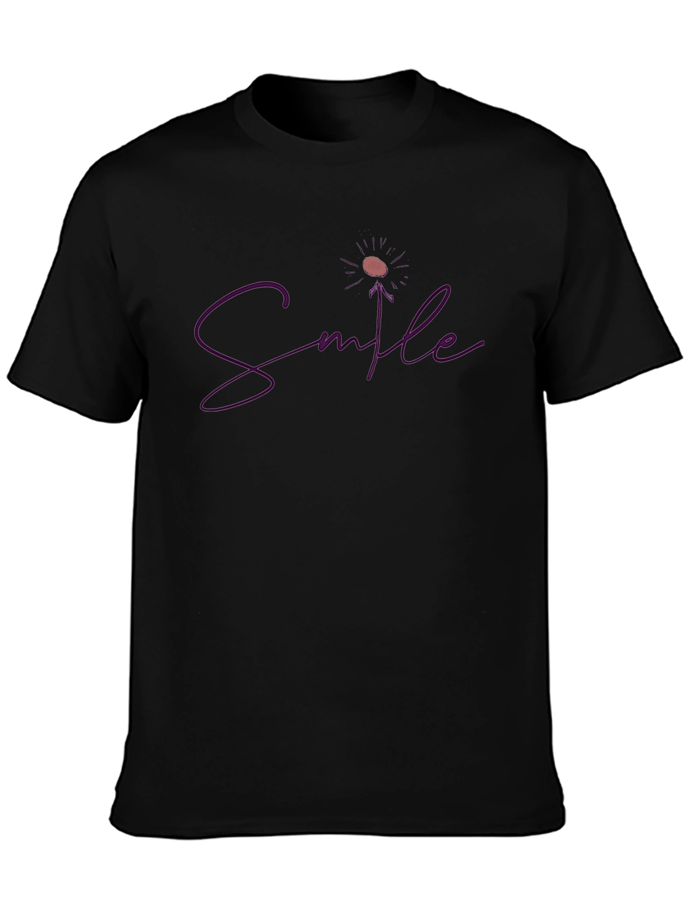 Smile Graphic Tee - Soft Cotton Blend Casual Wear
