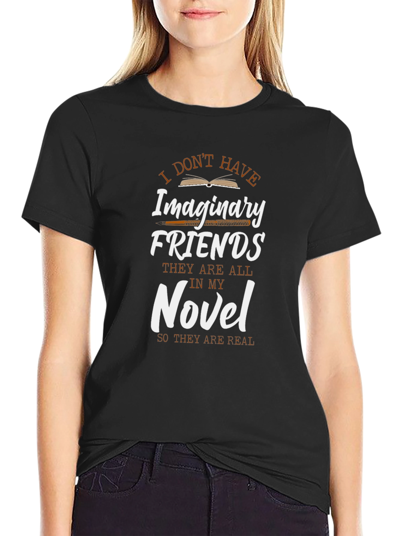 I Dont Have Imaginary Friends Novel T-Shirt