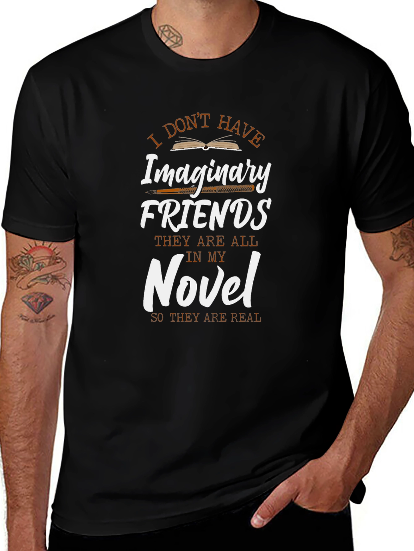 I Dont Have Imaginary Friends Novel T-Shirt