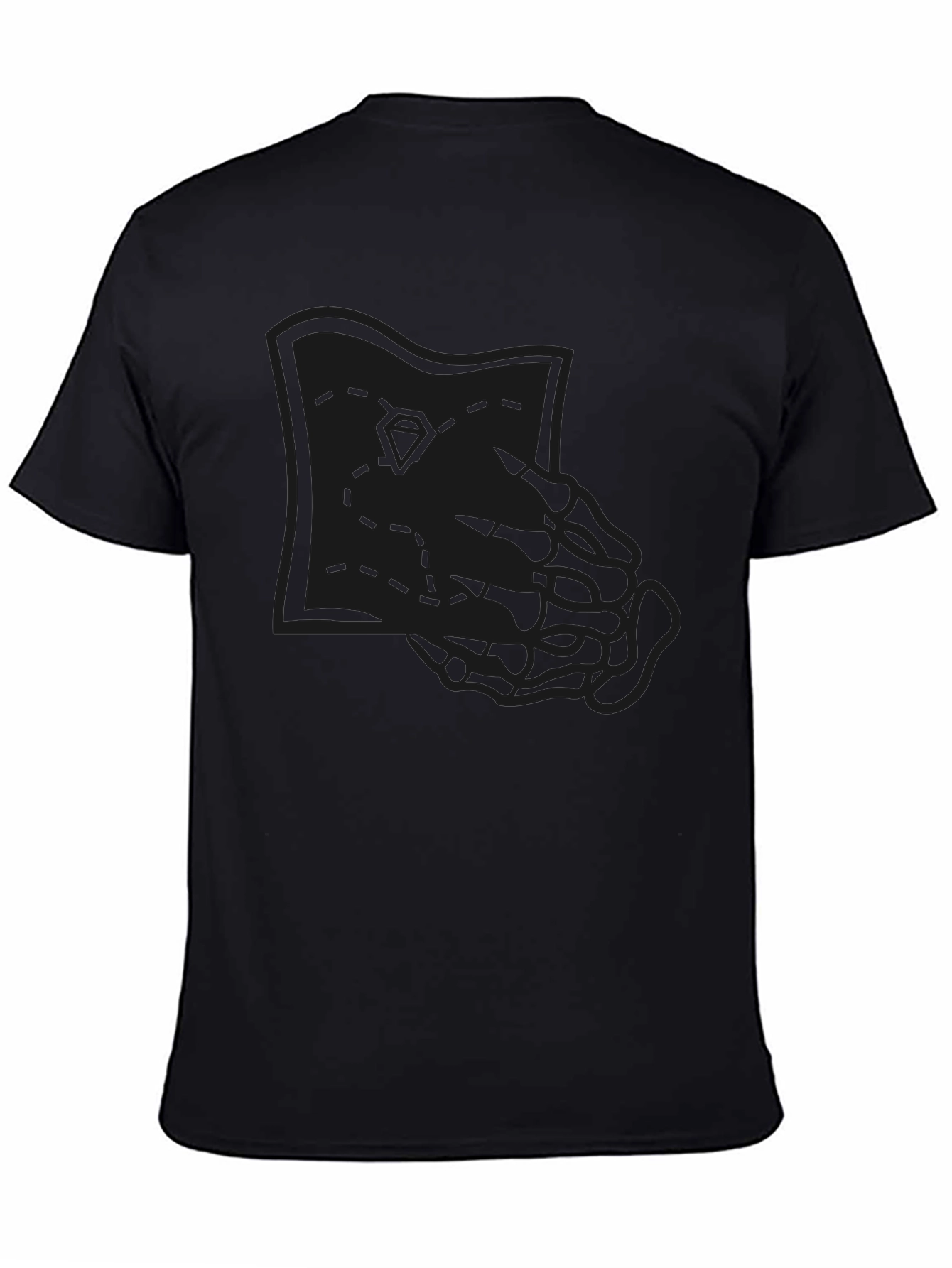Black Graphic Tee: Praying Hands Design