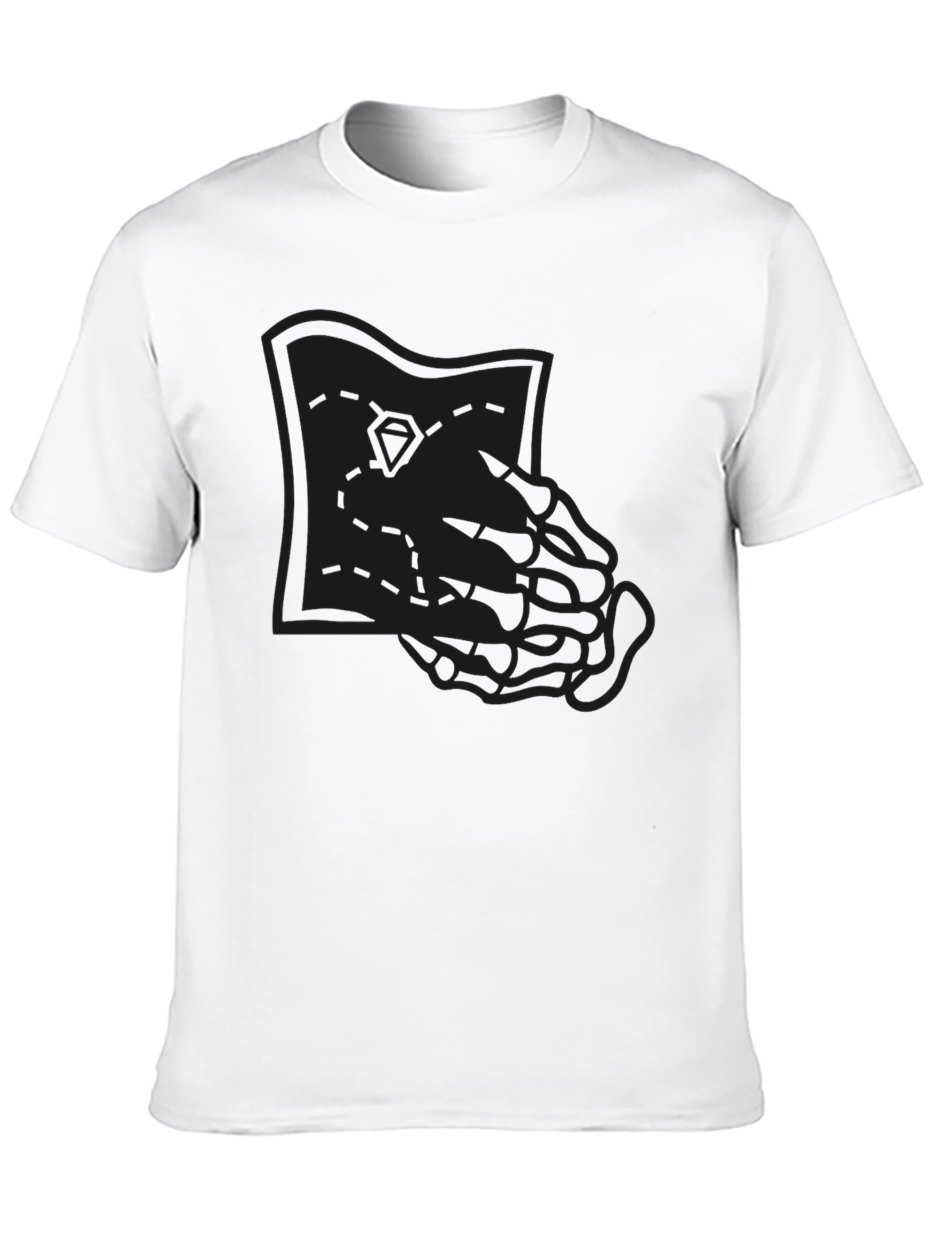 Black Graphic Tee: Praying Hands Design