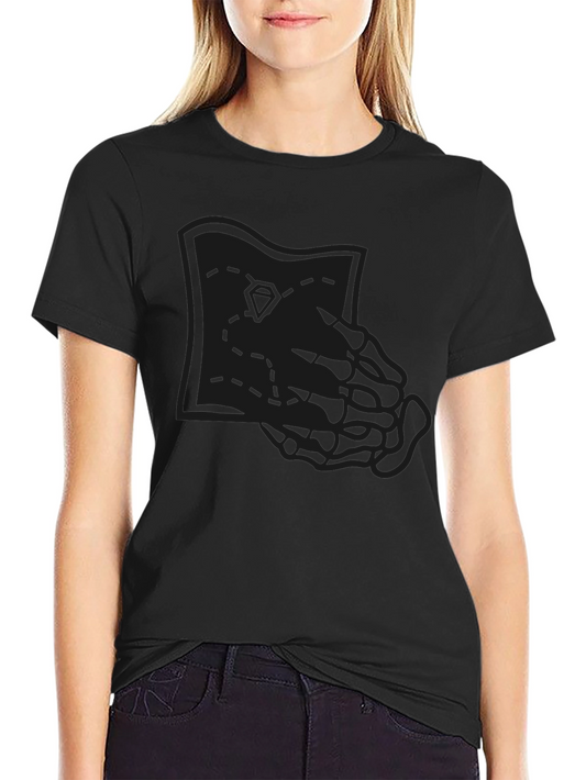 Black Graphic Tee: Praying Hands Design
