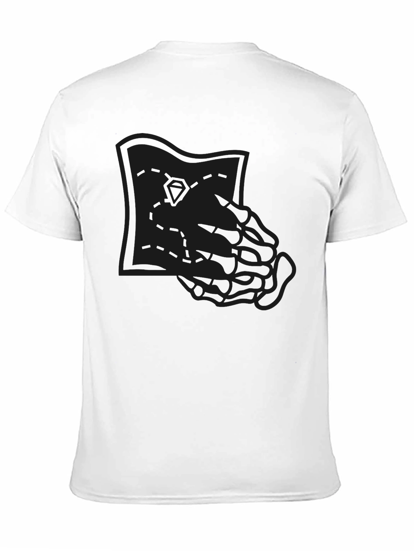 Black Graphic Tee: Praying Hands Design