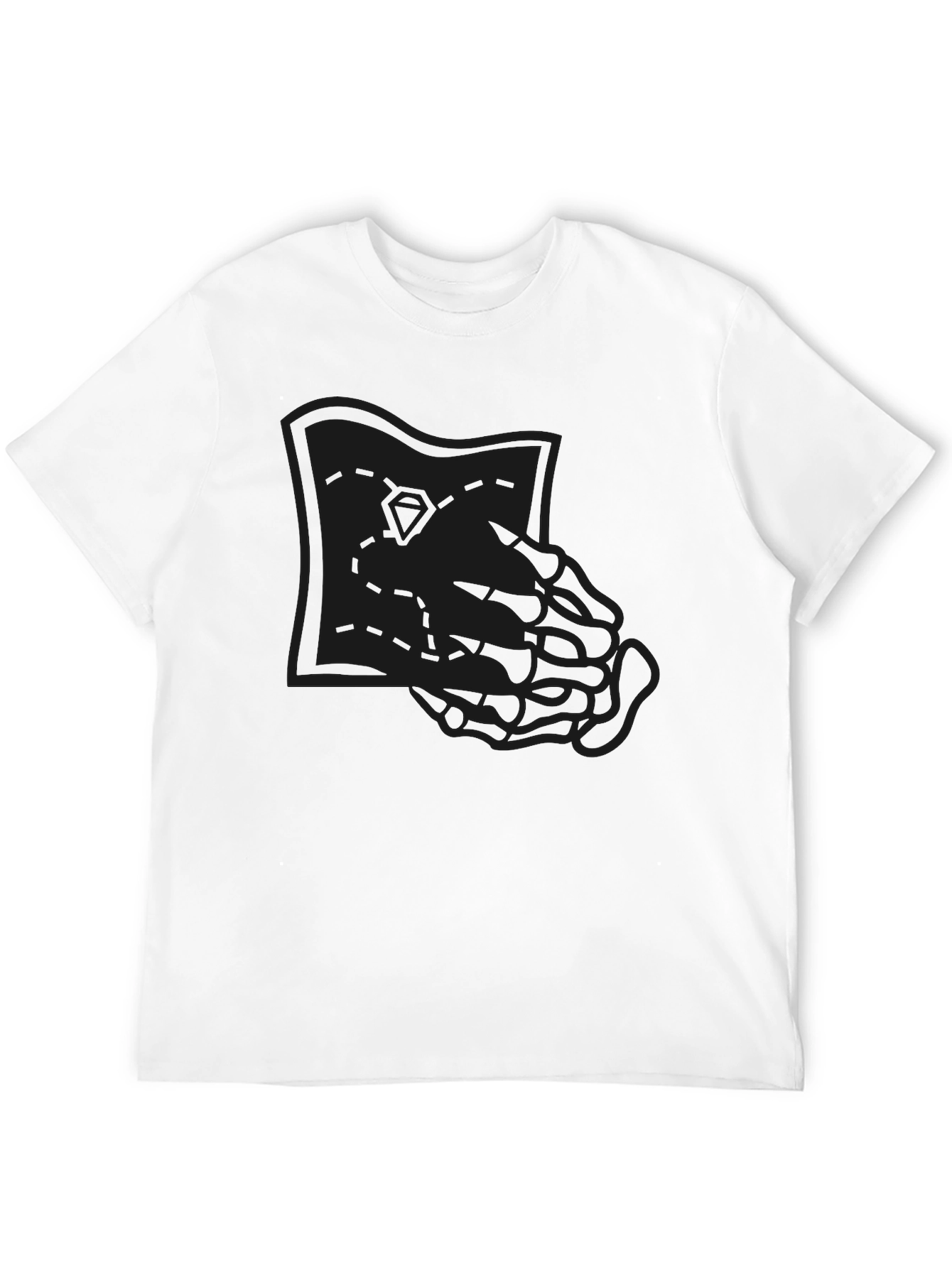 Black Graphic Tee: Praying Hands Design