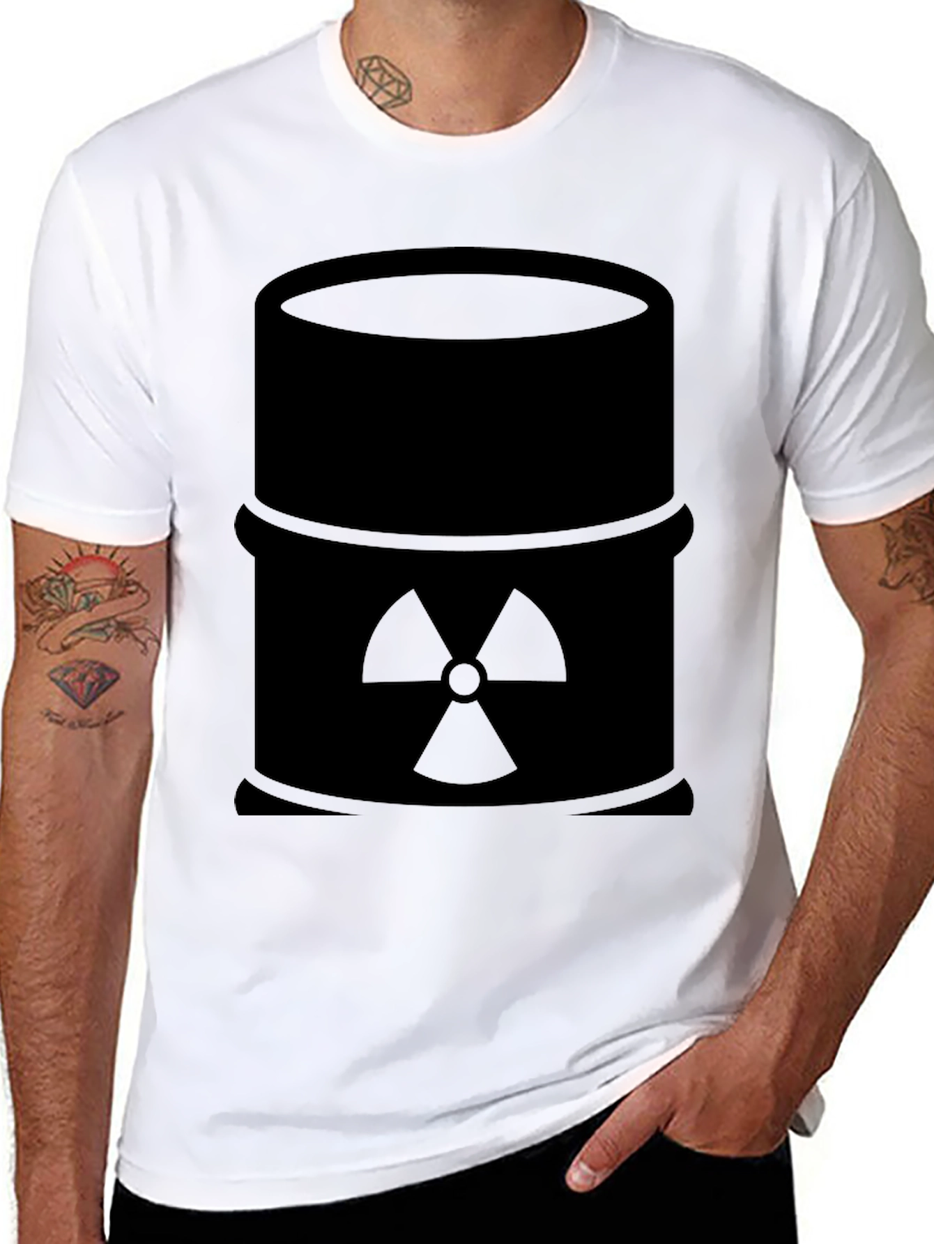 Radioactive Barrel Graphic Tee - Black Cotton T-Shirt