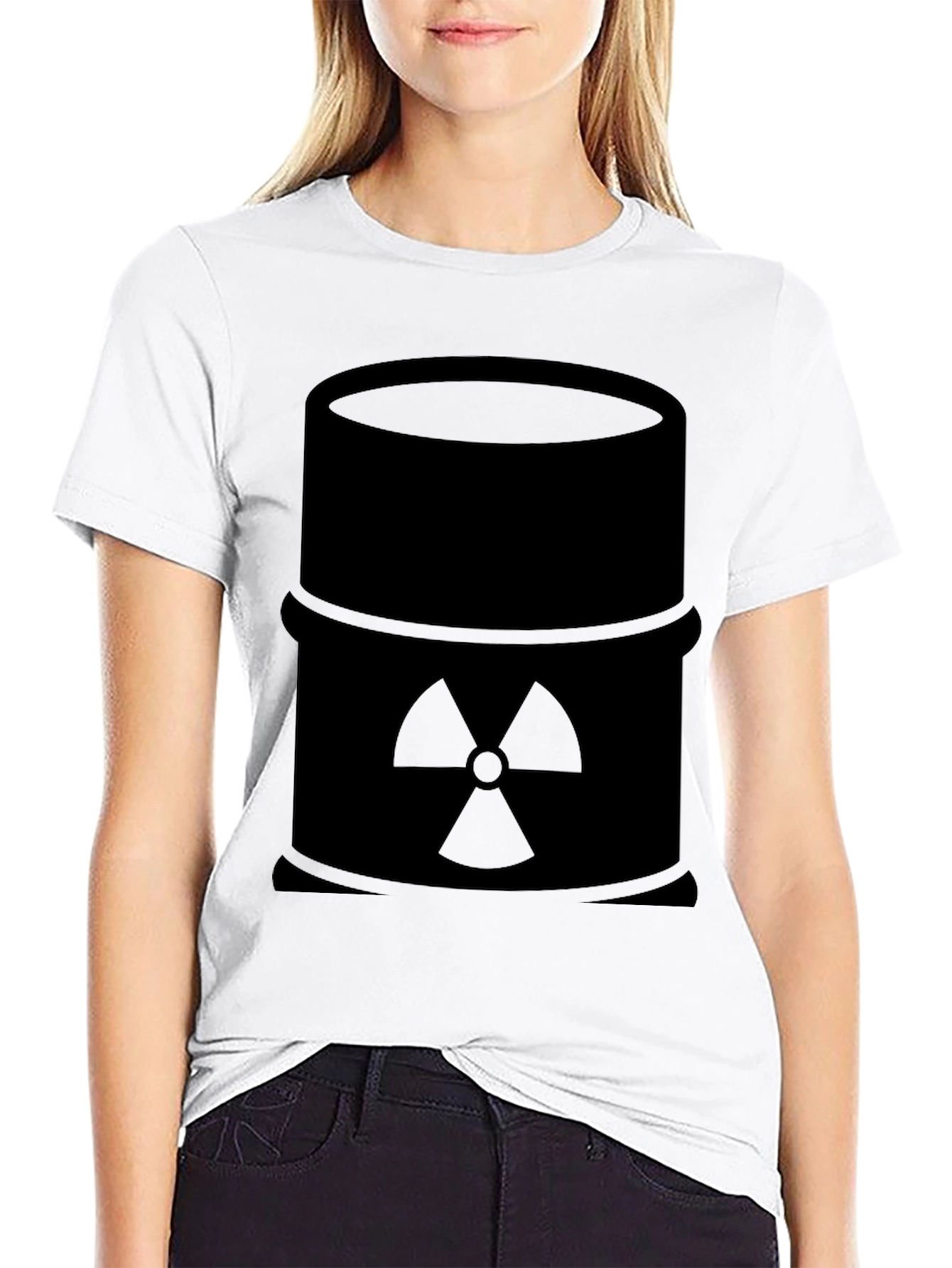 Radioactive Barrel Graphic Tee - Black Cotton T-Shirt