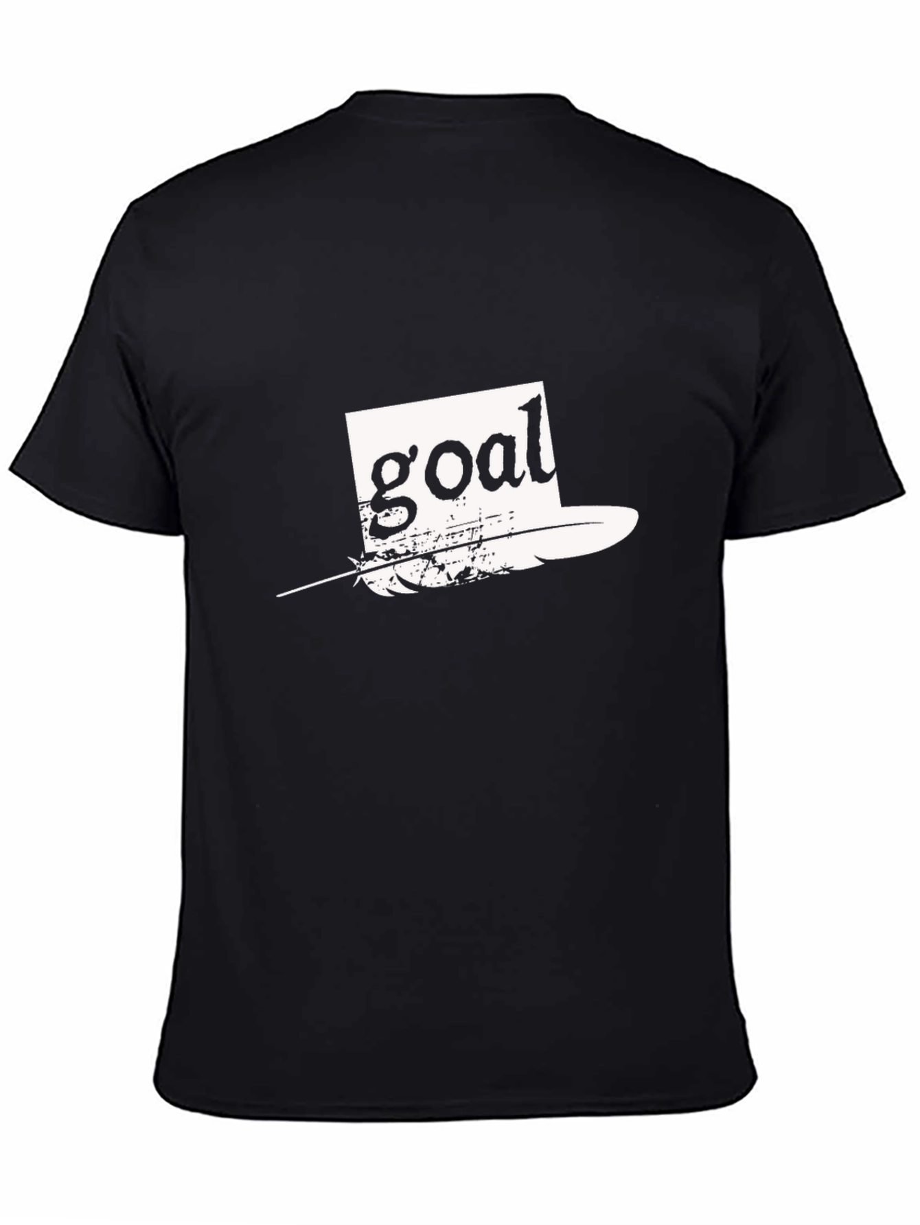 Goal Feather Graphic Tee - Black Casual T-Shirt