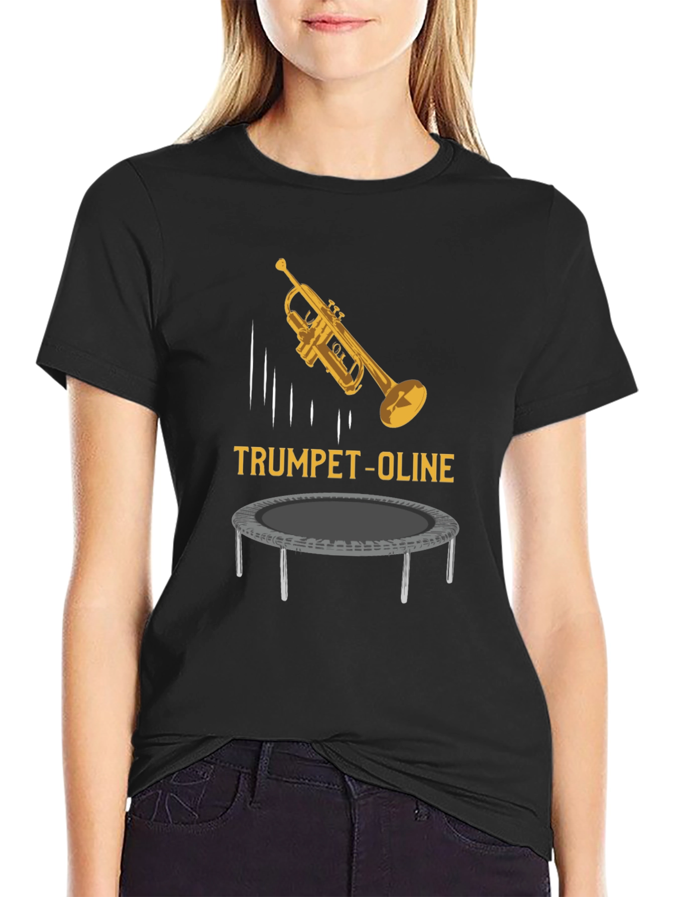 Trumpet-Oline Black Graphic Tee