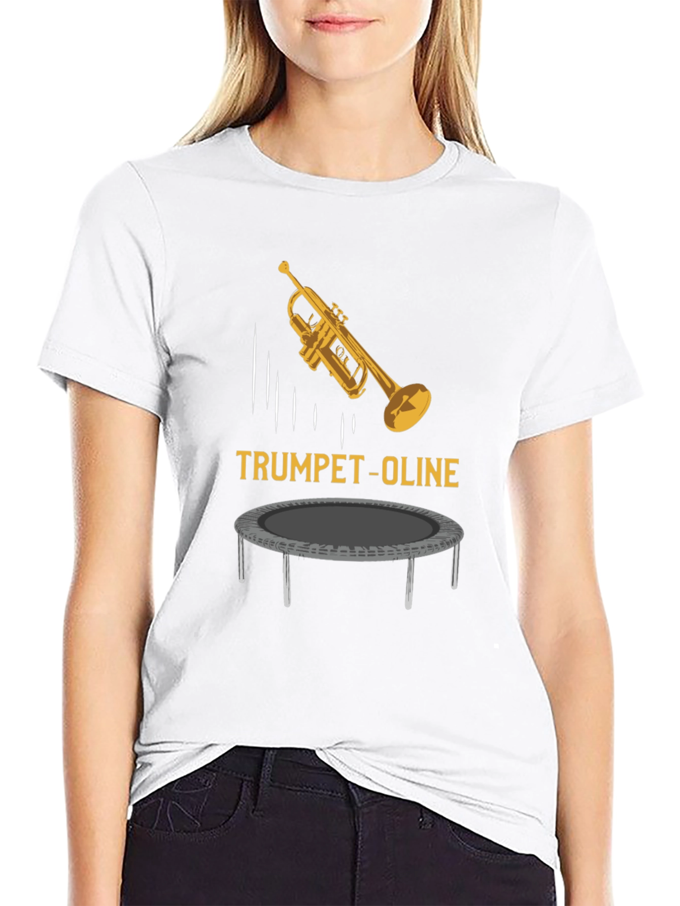 Trumpet-Oline Black Graphic Tee