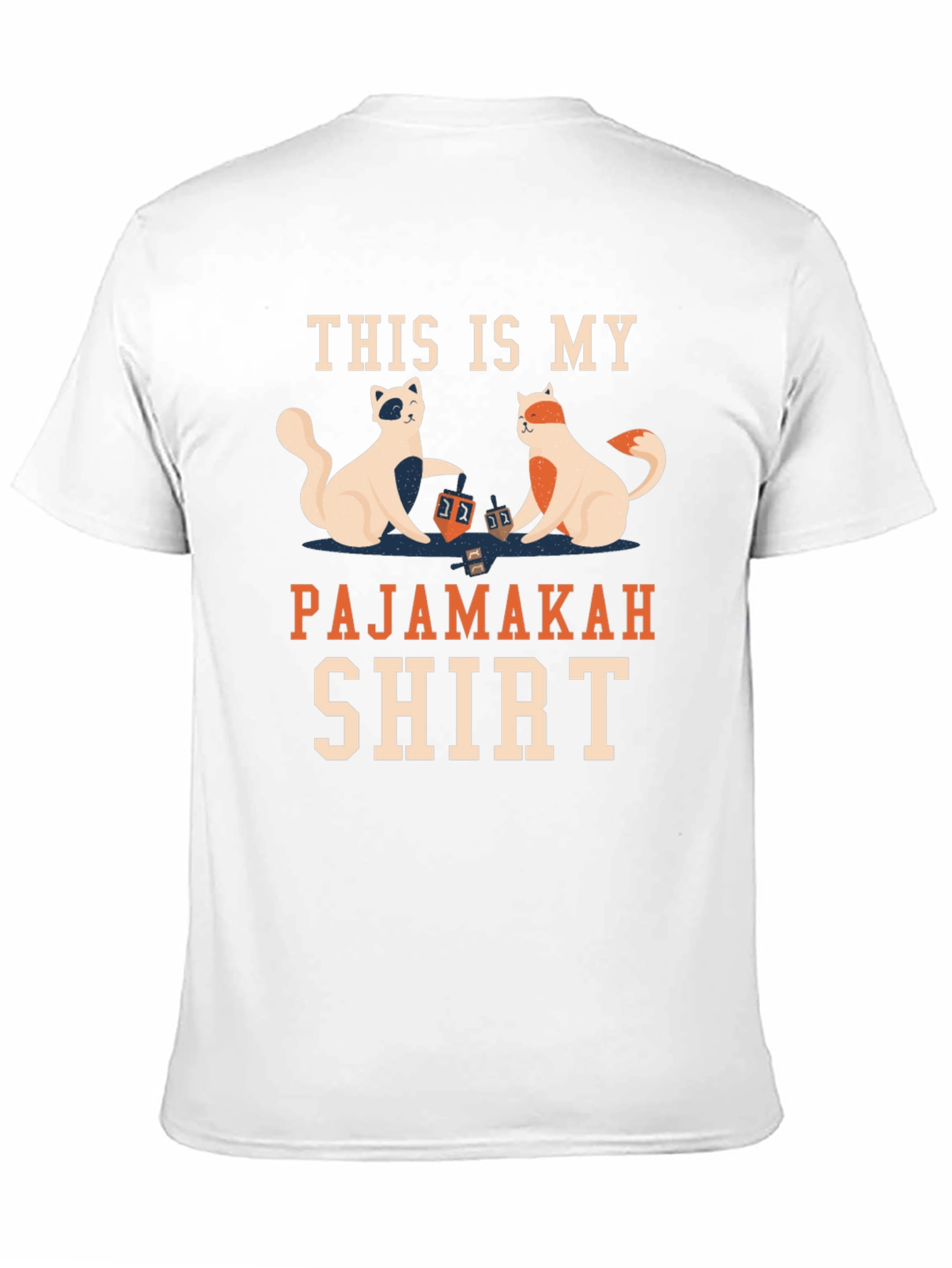 Pajamakah Shirt: Hanukkah Cats & Dreidels T-Shirt