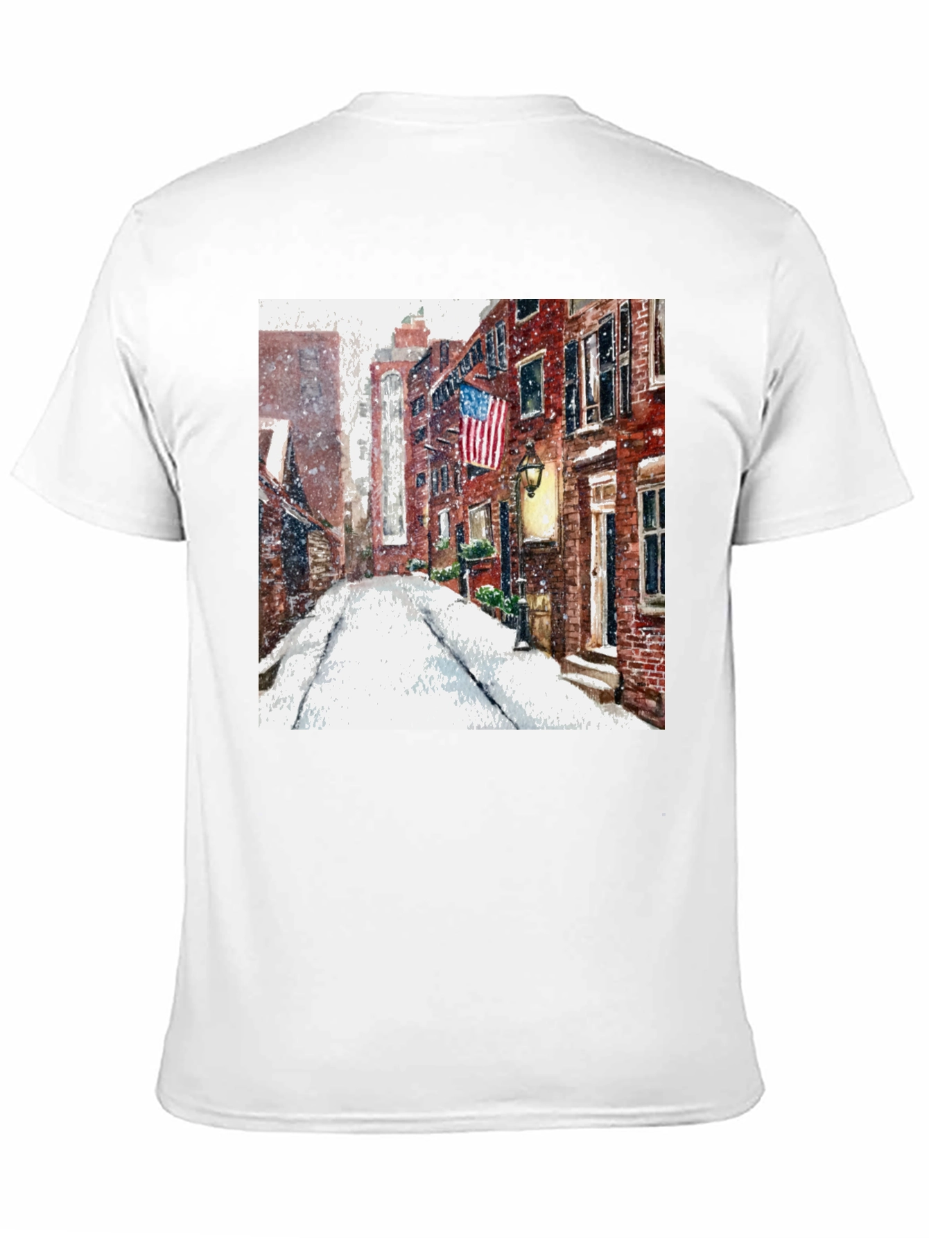 Boston Winter Street Scene T-Shirt