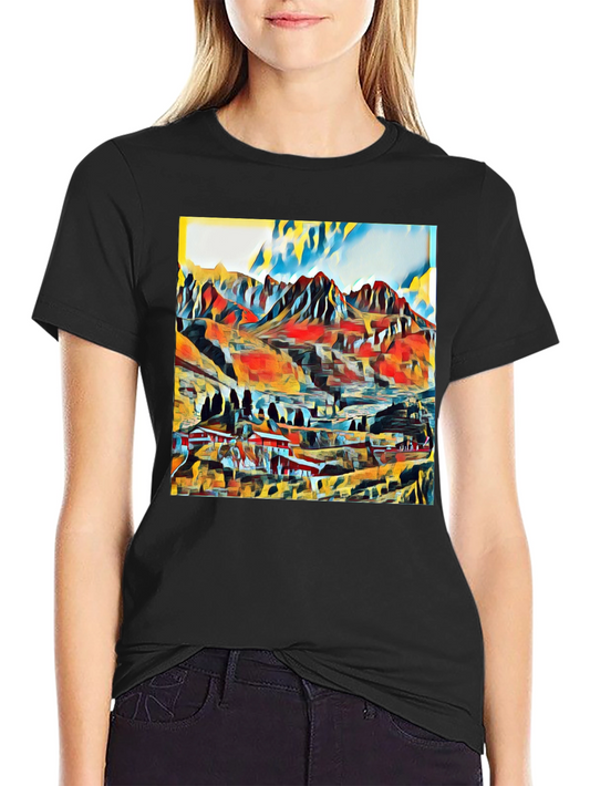 Abstract Mountain Graphic T-Shirt